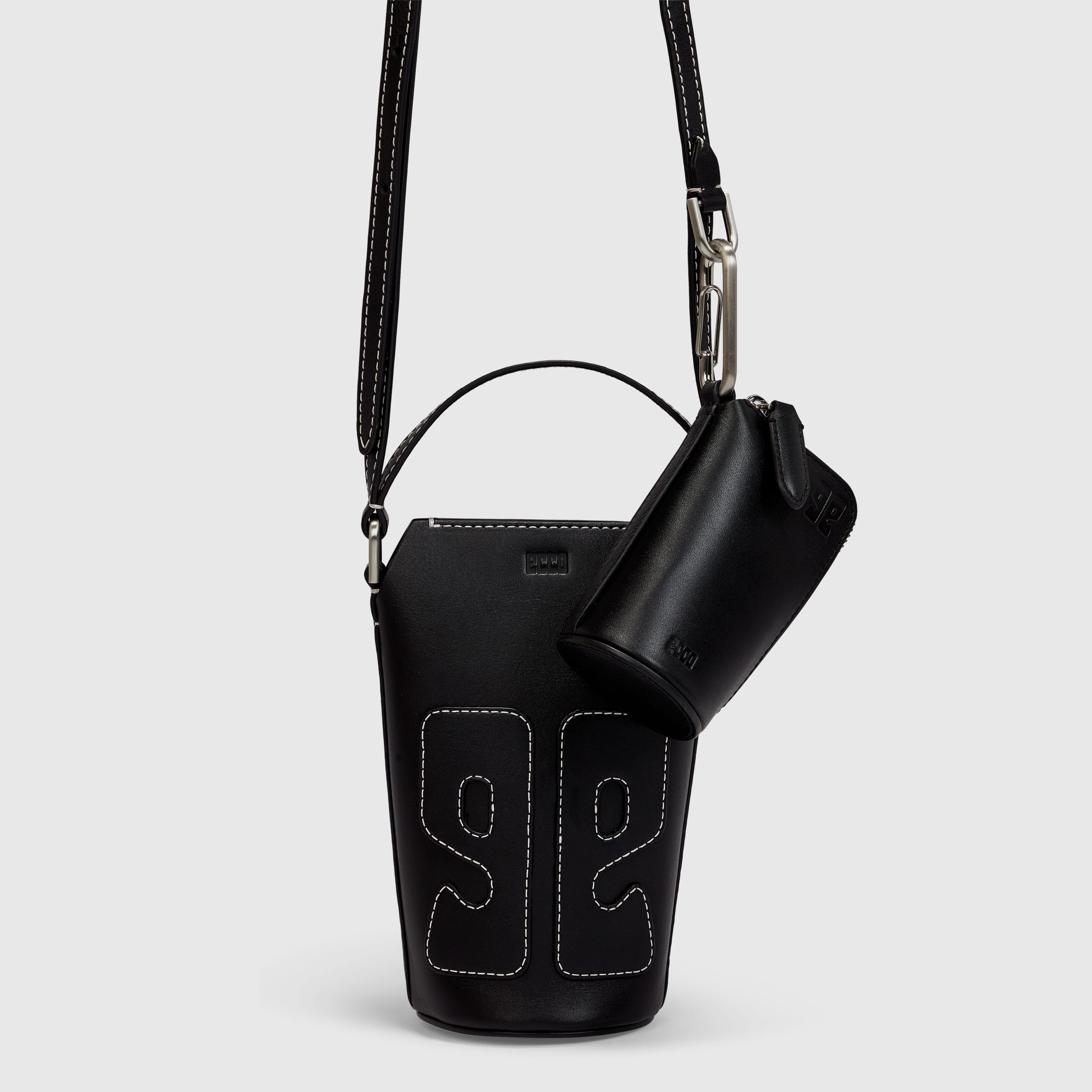 ECCO® E Leather Crossbody Bag - Black - Detail-1
