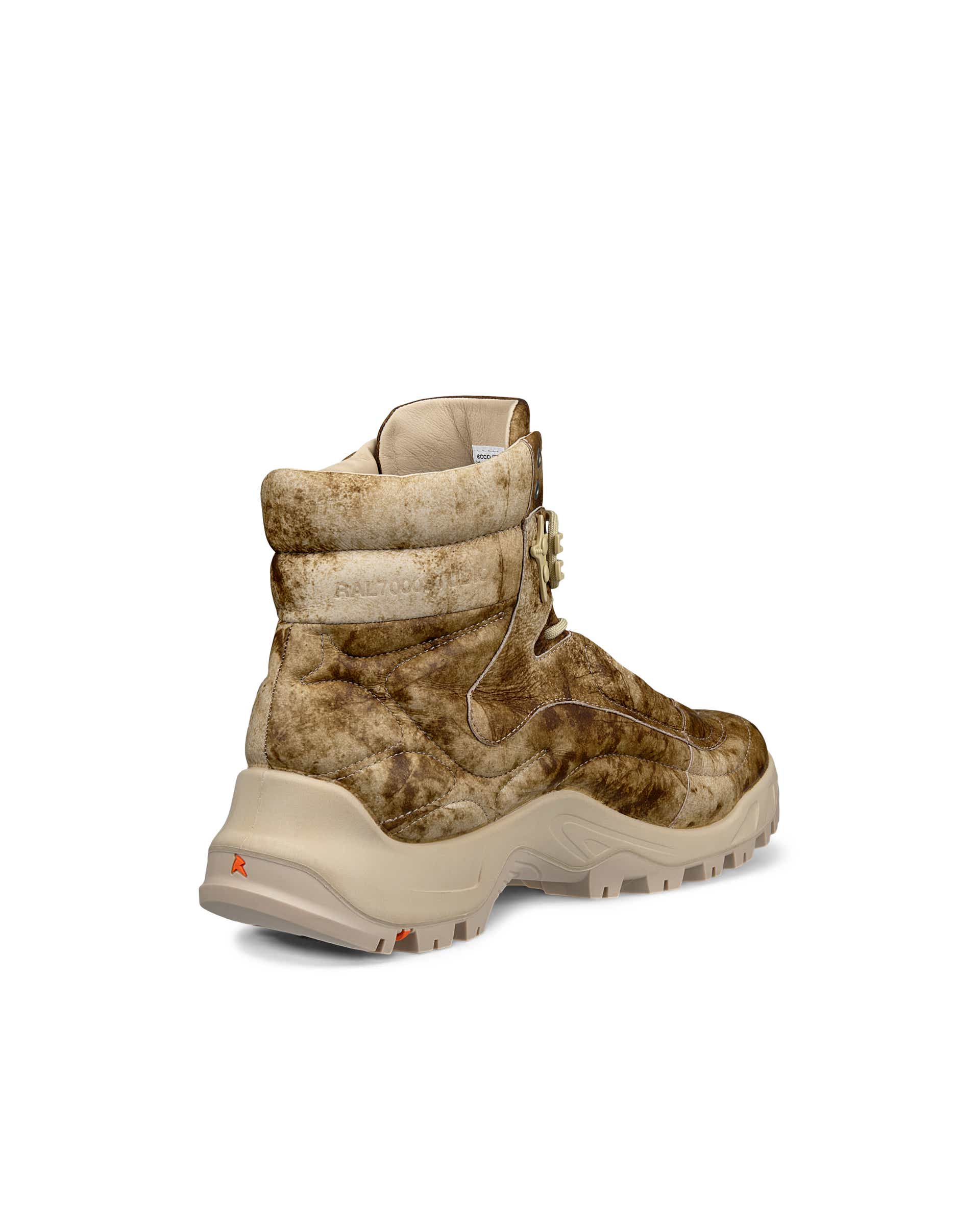 ECCO® Offroad Heren leren outdoor enkellaars - Beige - Back