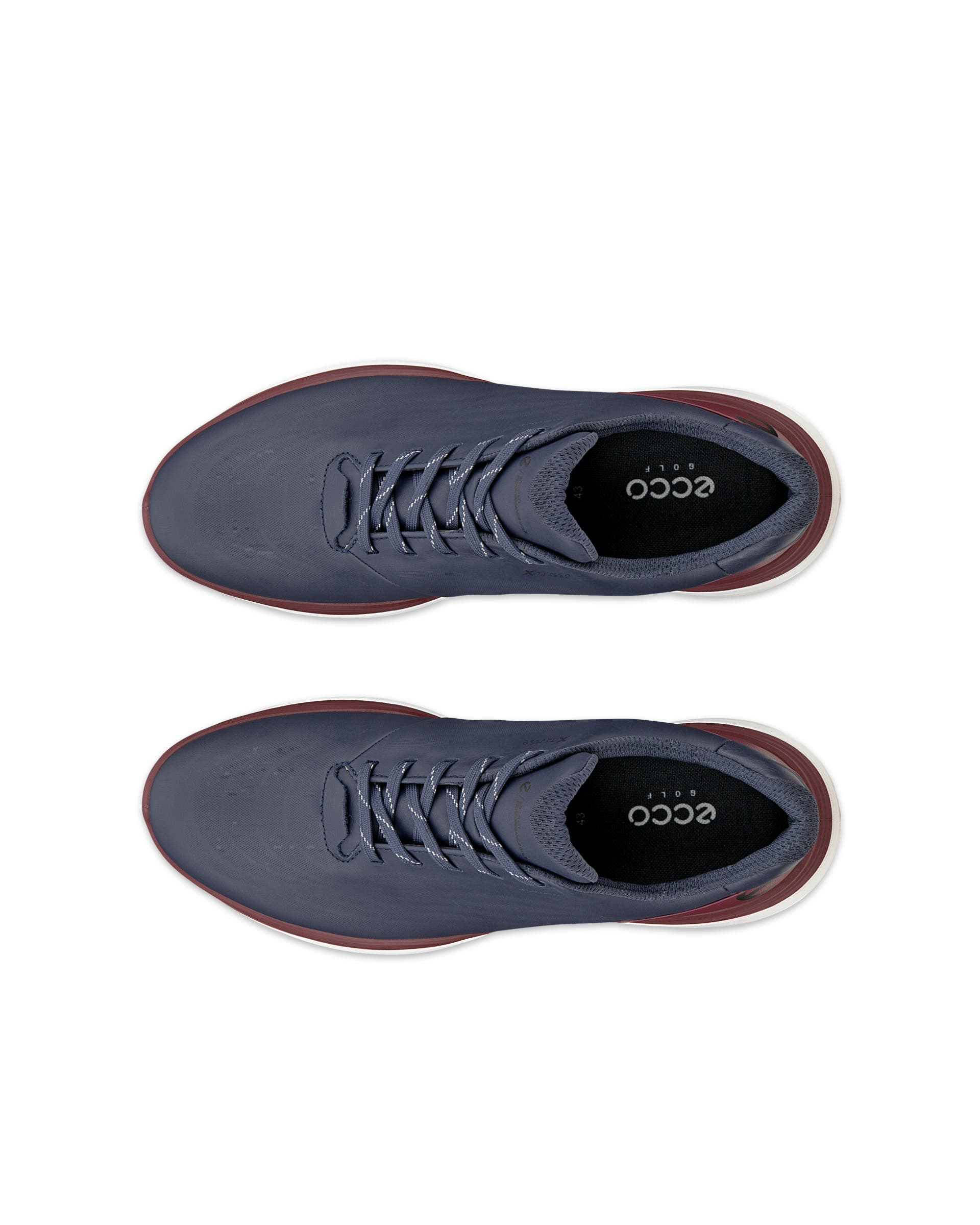 Męskie wodoodporne skórzane buty do golfa ECCO® Golf LT1 - Niebieski - Top left pair