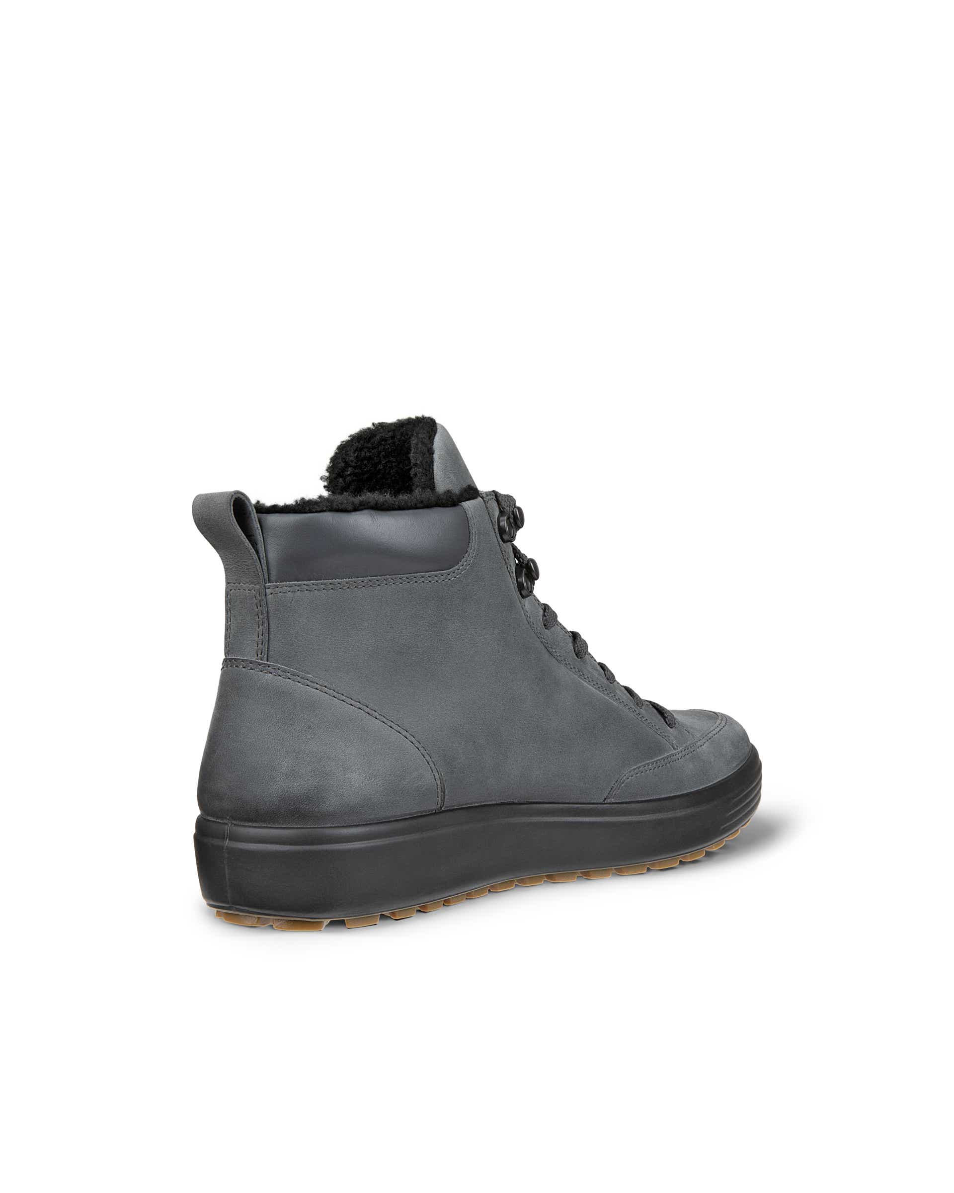 Men's ECCO® Soft 7 Tred Nubuck Gore-Tex Mid-Cut Boot - Grey - Back