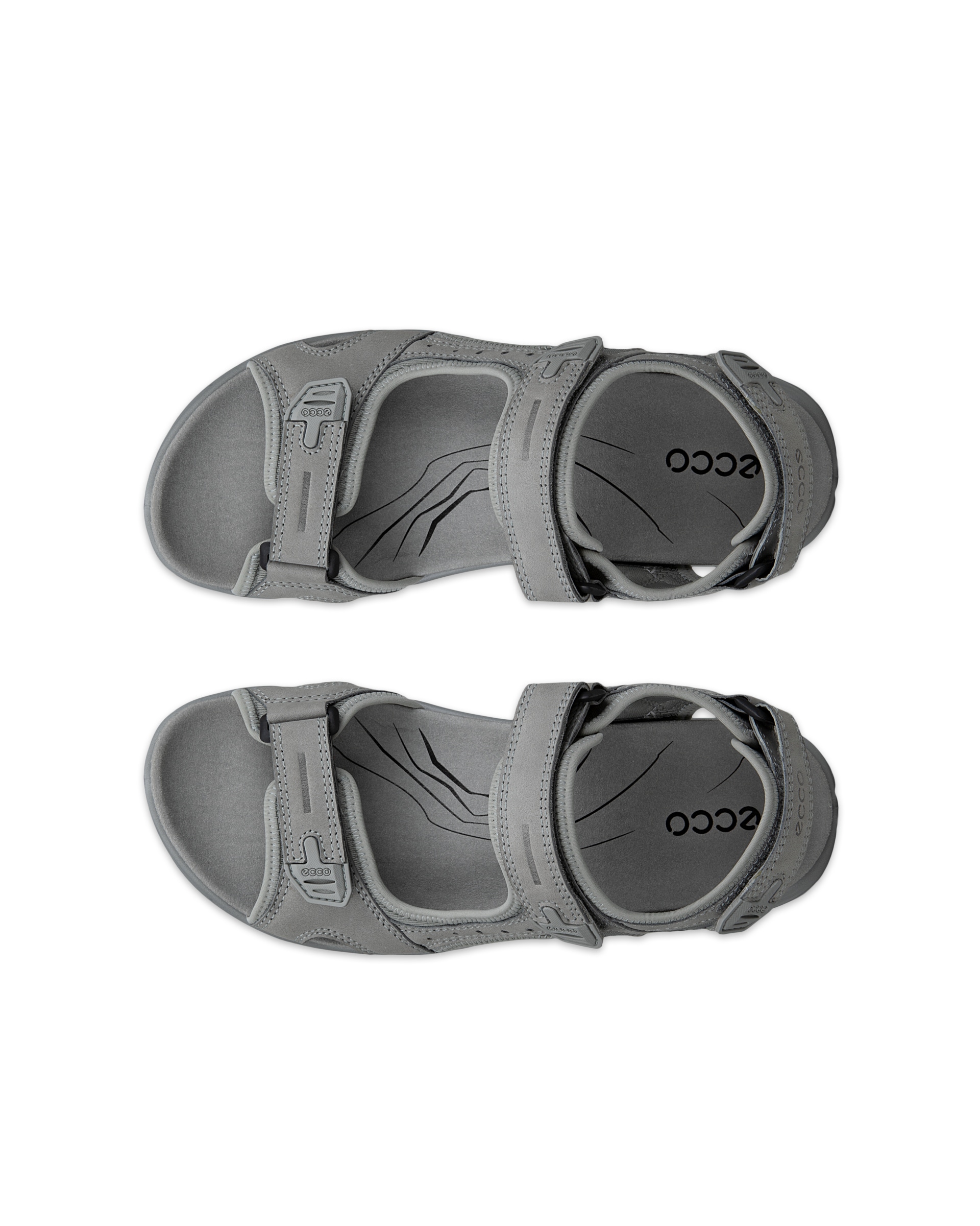 Pánské nubukové outdoorové sandály ECCO® Offroad - Šedá - Top left pair