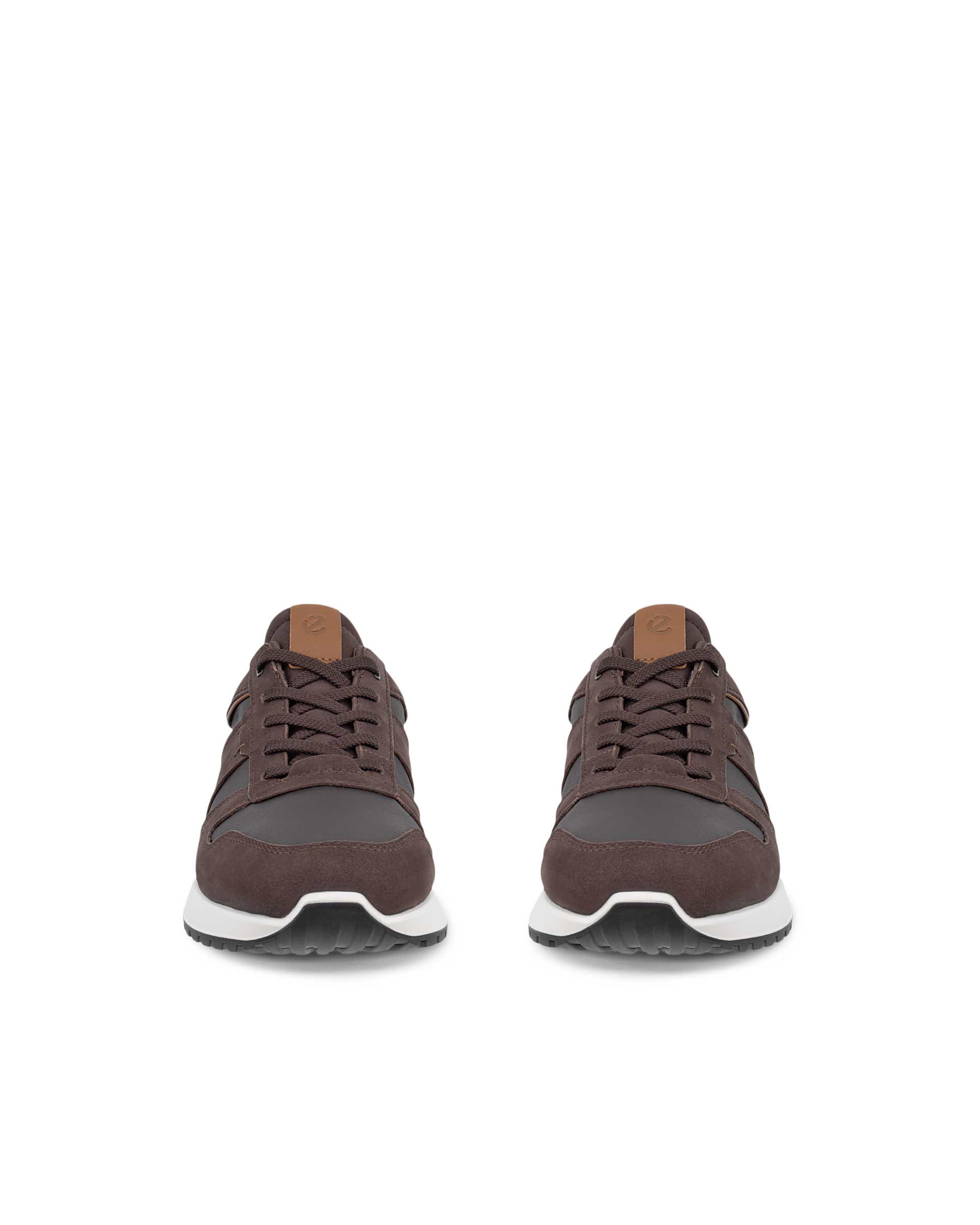 Men's ECCO® ASTIR NEO Leather Sneaker - Brown - Front pair