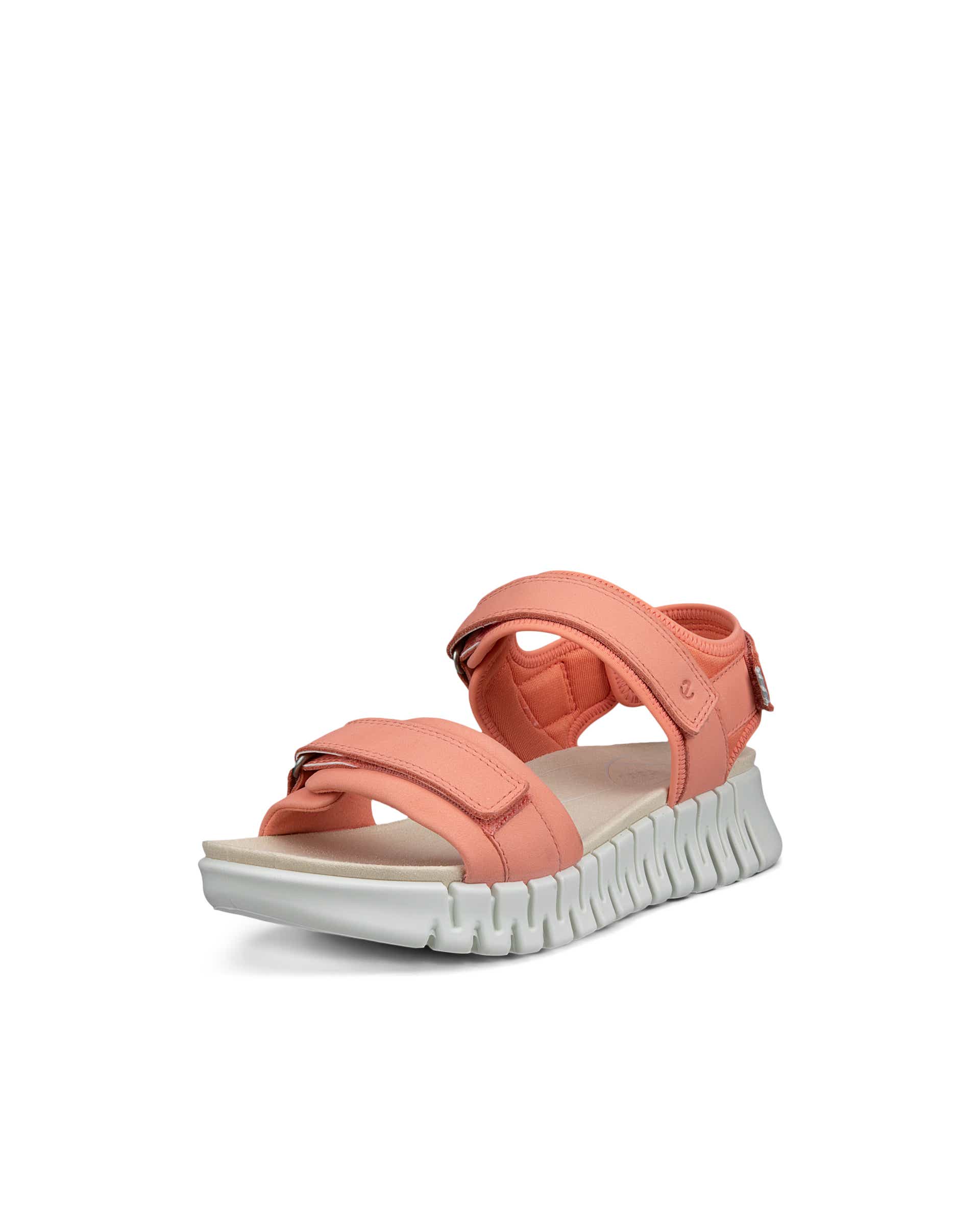 Women's ECCO® GRUUV SOL Nubuck Heeled Sandal - Orange - Main