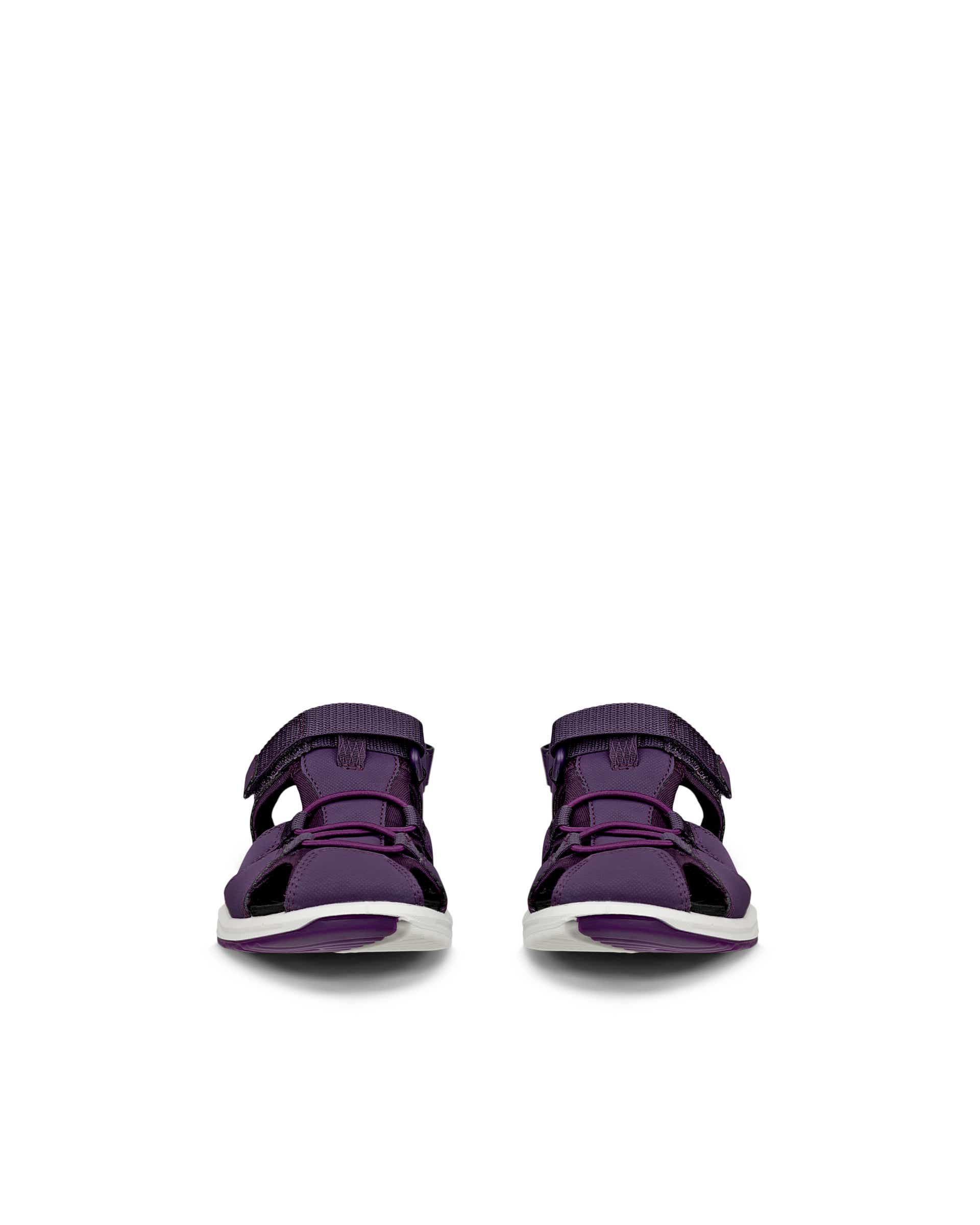 ECCO® Soft 2.0 chaussures de marche en cuir pour femme - Violet - Front pair
