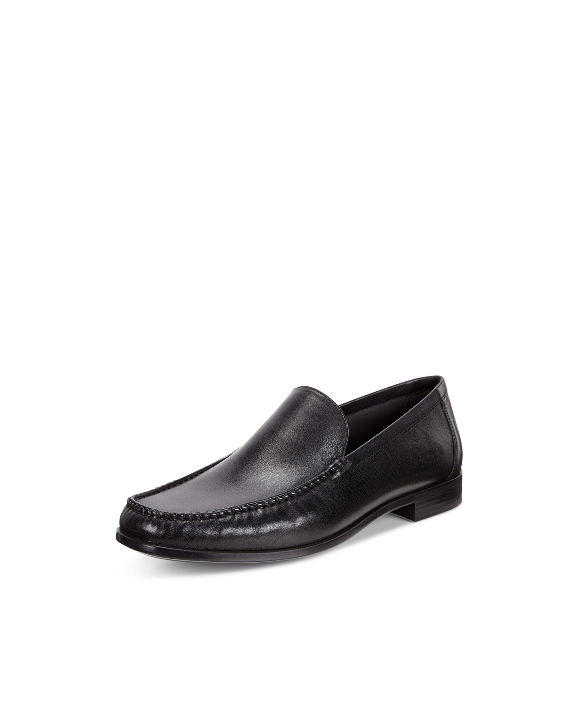 Men's ECCO® DRESS MOC Leather Loafer - Black - Main