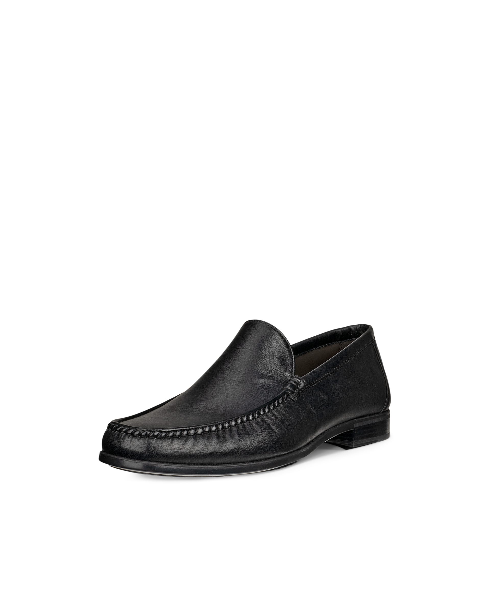 Men's ECCO® DRESS MOC Leather Loafer - Black - Outside