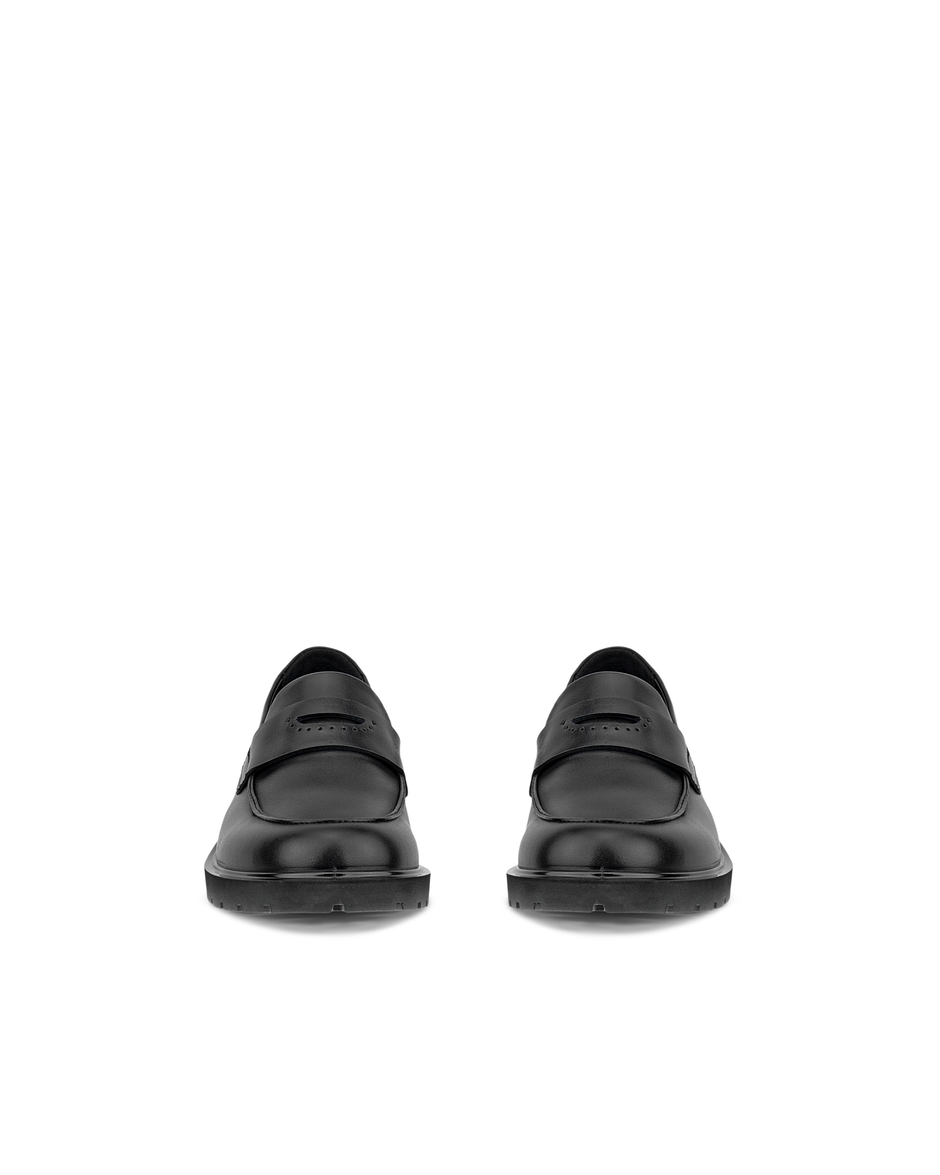 ECCO® METROPOLE VIENNA ženske kožne mokasinke - Crna - Front pair