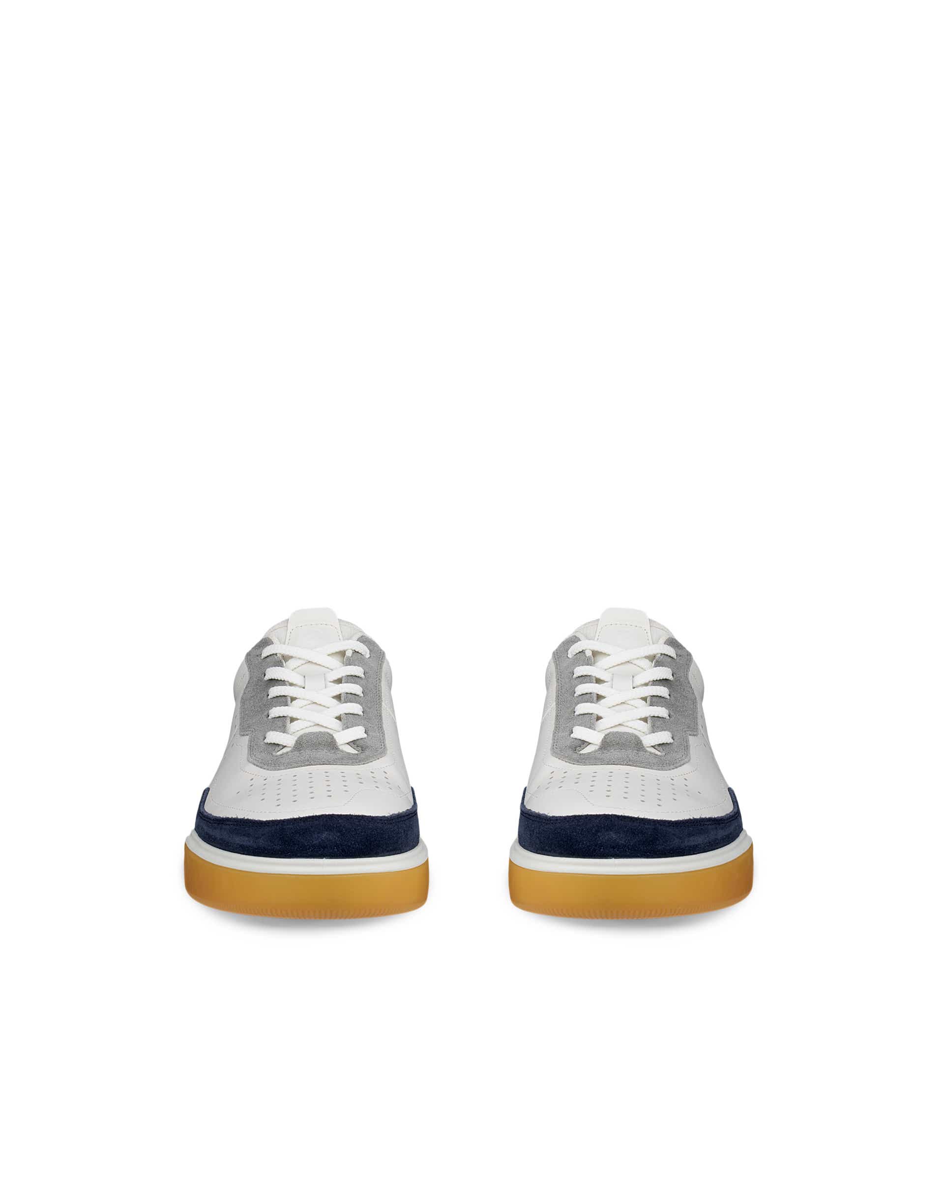 Pánské kožené tenisky ECCO® Street Court - Bílá - Front pair
