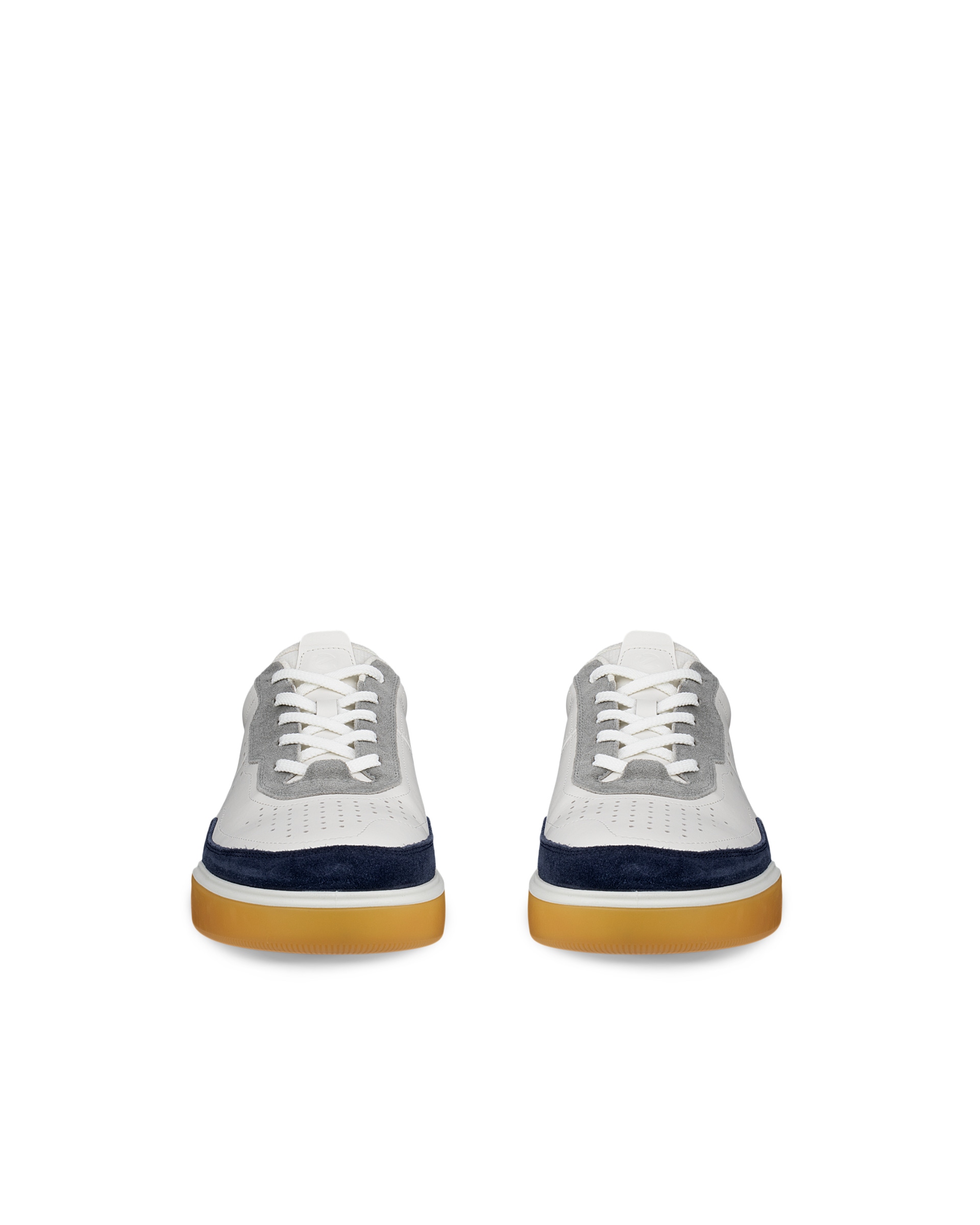 Pánské kožené tenisky ECCO® Street Court - Bílá - Front pair