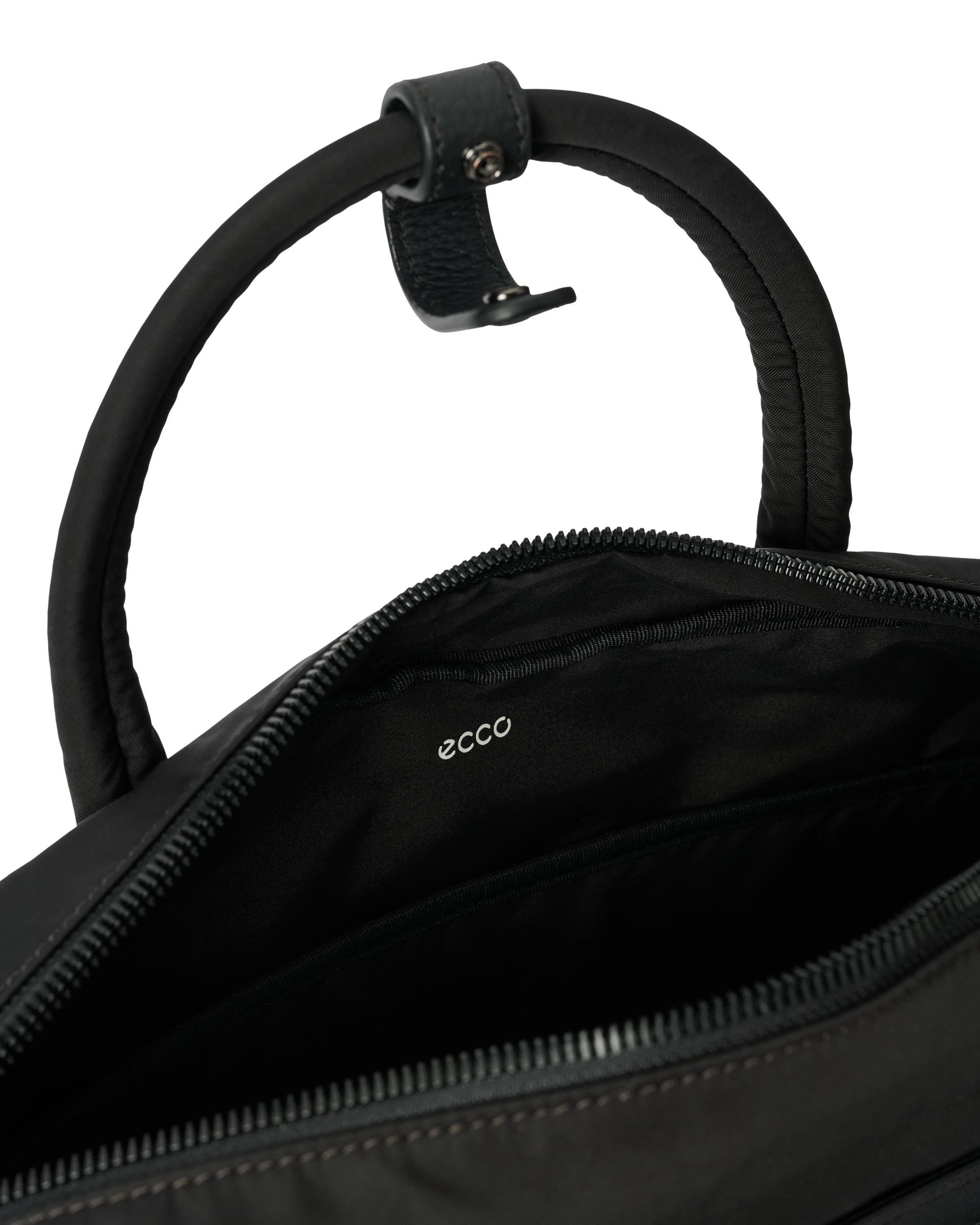 ECCO® Voyager - Leather Travel 12hr Folio Bag - Black - Inside