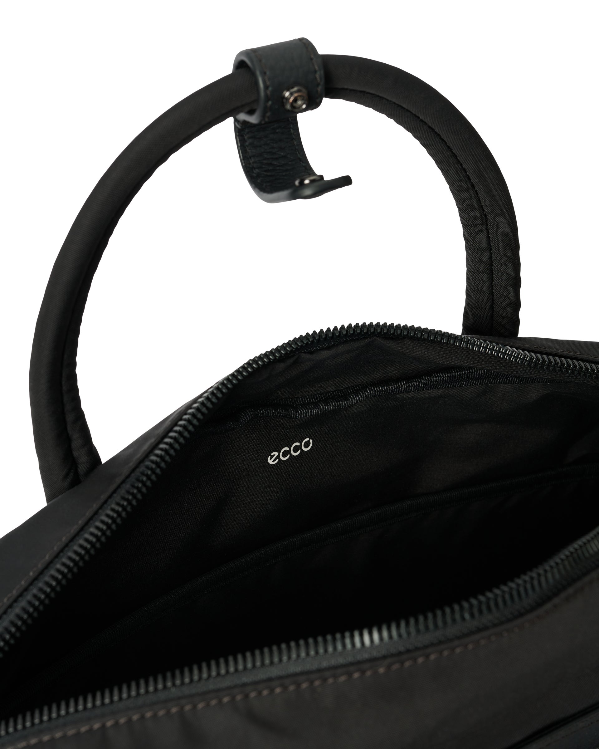 ECCO® Voyager Leather Laptop Bag - Black - Inside