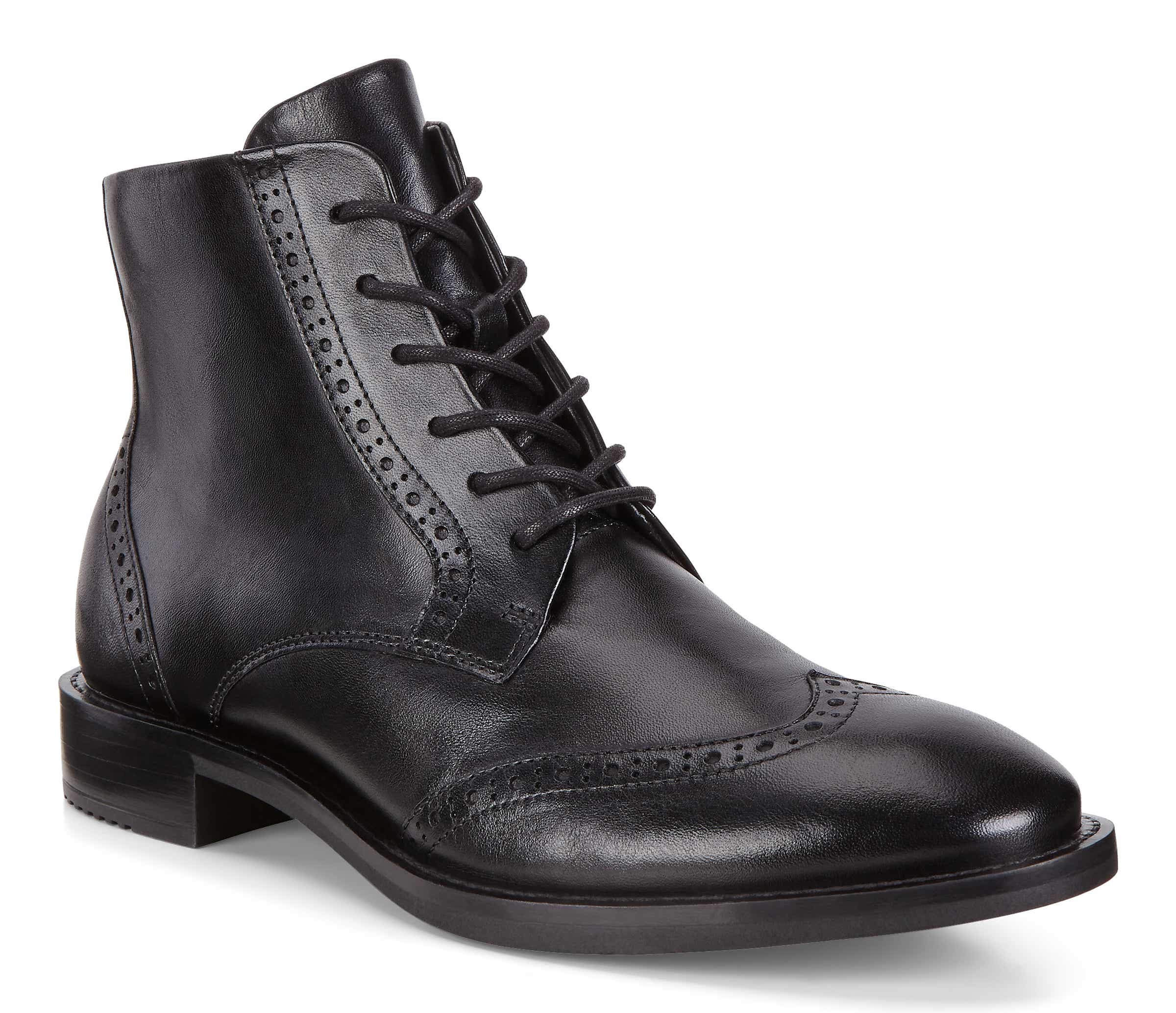 Women's ECCO® Sartorelle 25 Tailored Leather Ankle Boot - Black - Main