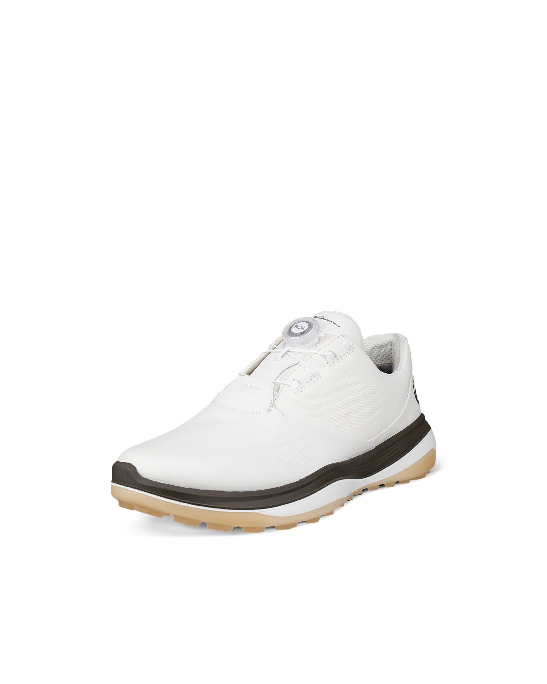 Men's ECCO® Golf LT1 Boa Leather Waterproof Shoe - White - Main