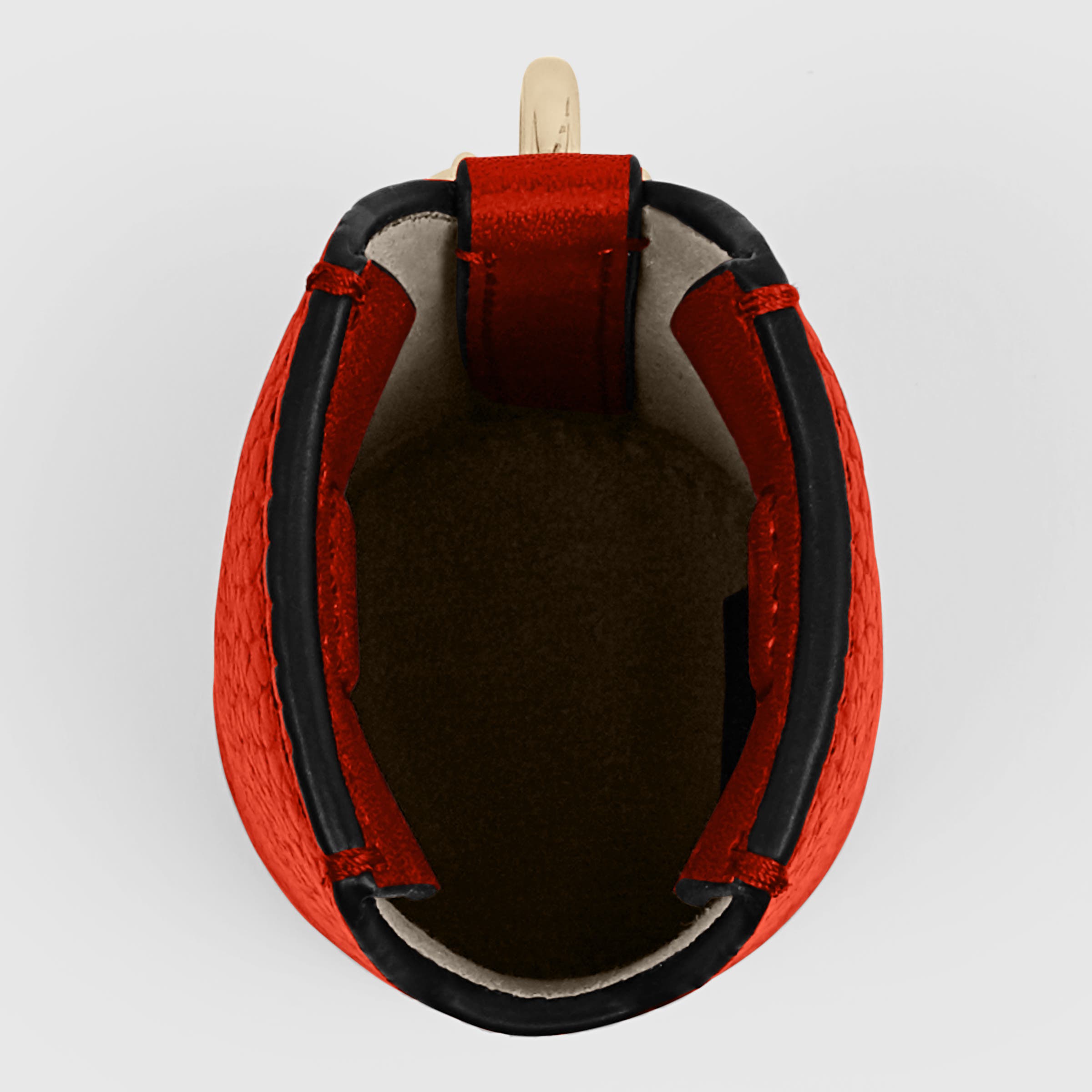 ECCO® Textureblock Pot Mini Leather Pouch Wallet - Red - Birdeye