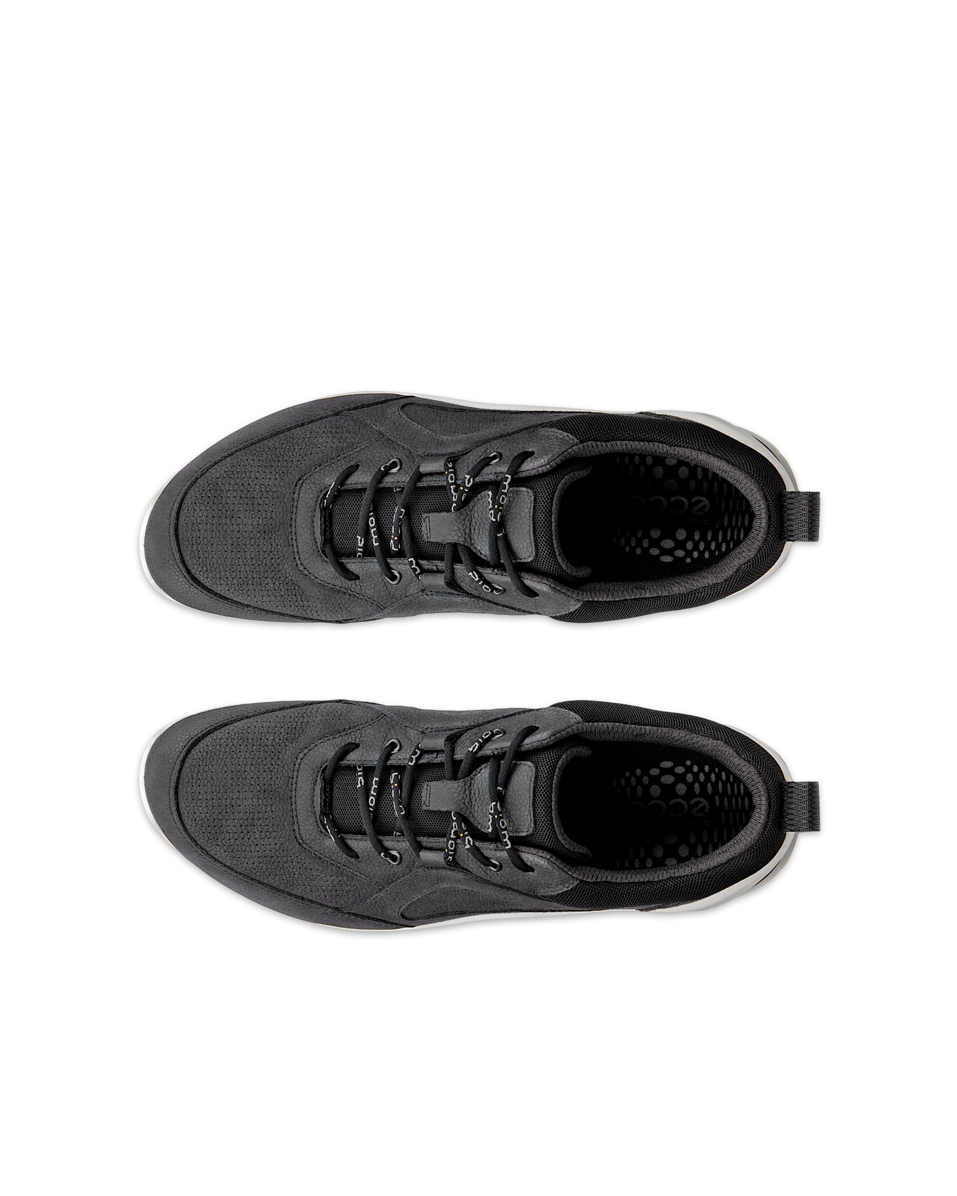ECCO® BIOM ENERGI baskets en nubuck pour homme - Noir - Top left pair