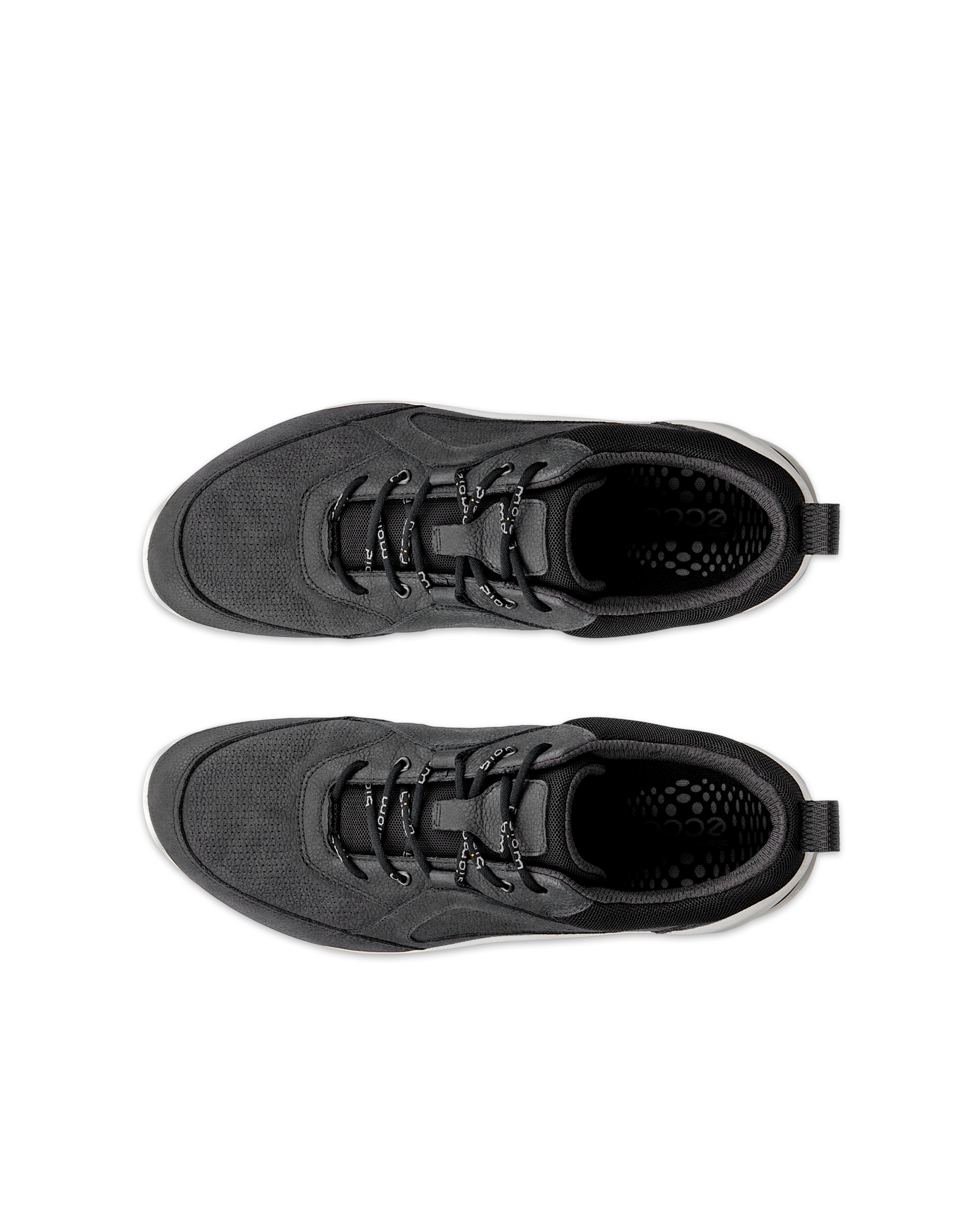 ECCO® BIOM ENERGI baskets en nubuck pour homme - Noir - Top left pair