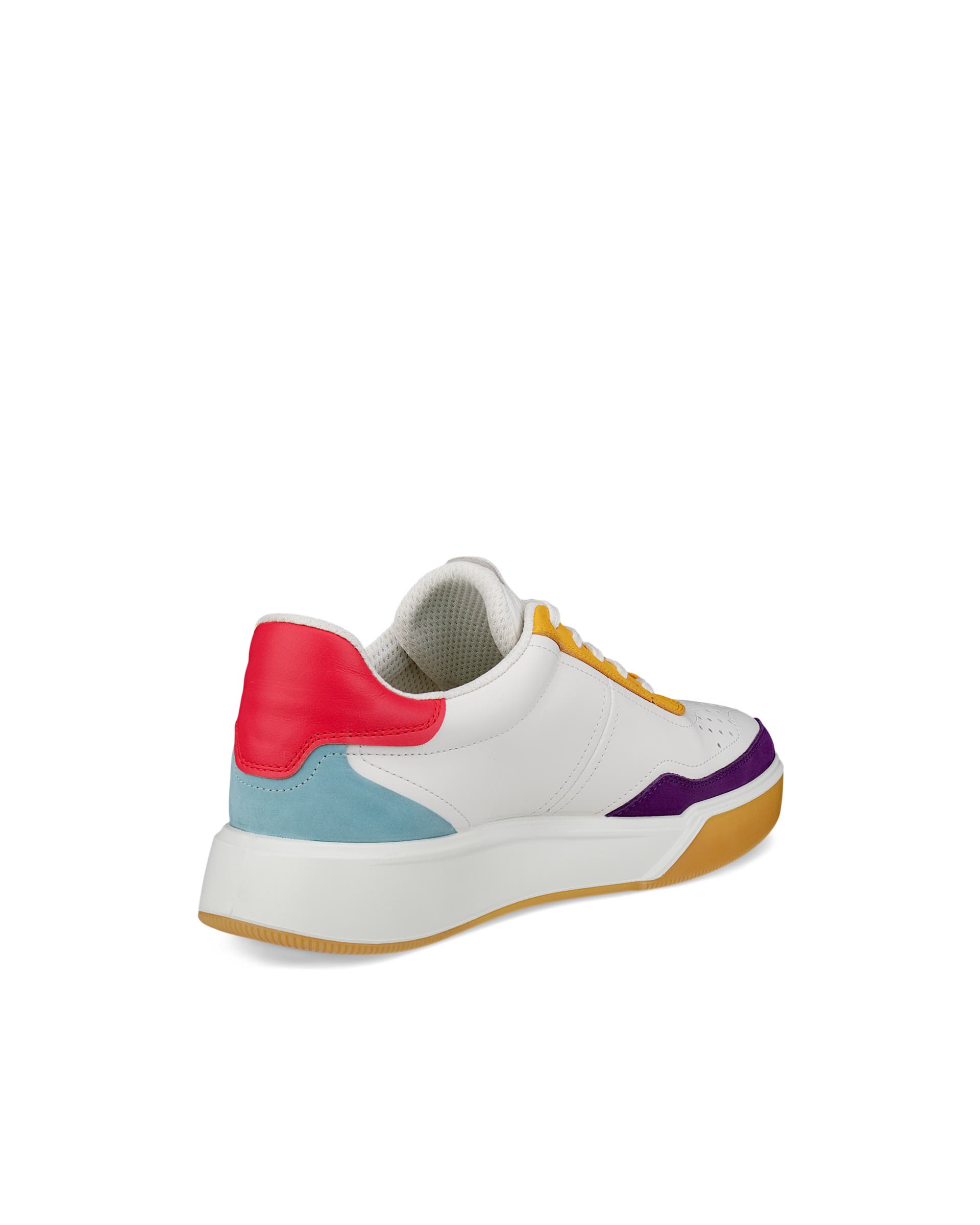 Women's ECCO® Street Court Leather Sneaker - Multicolour - Back
