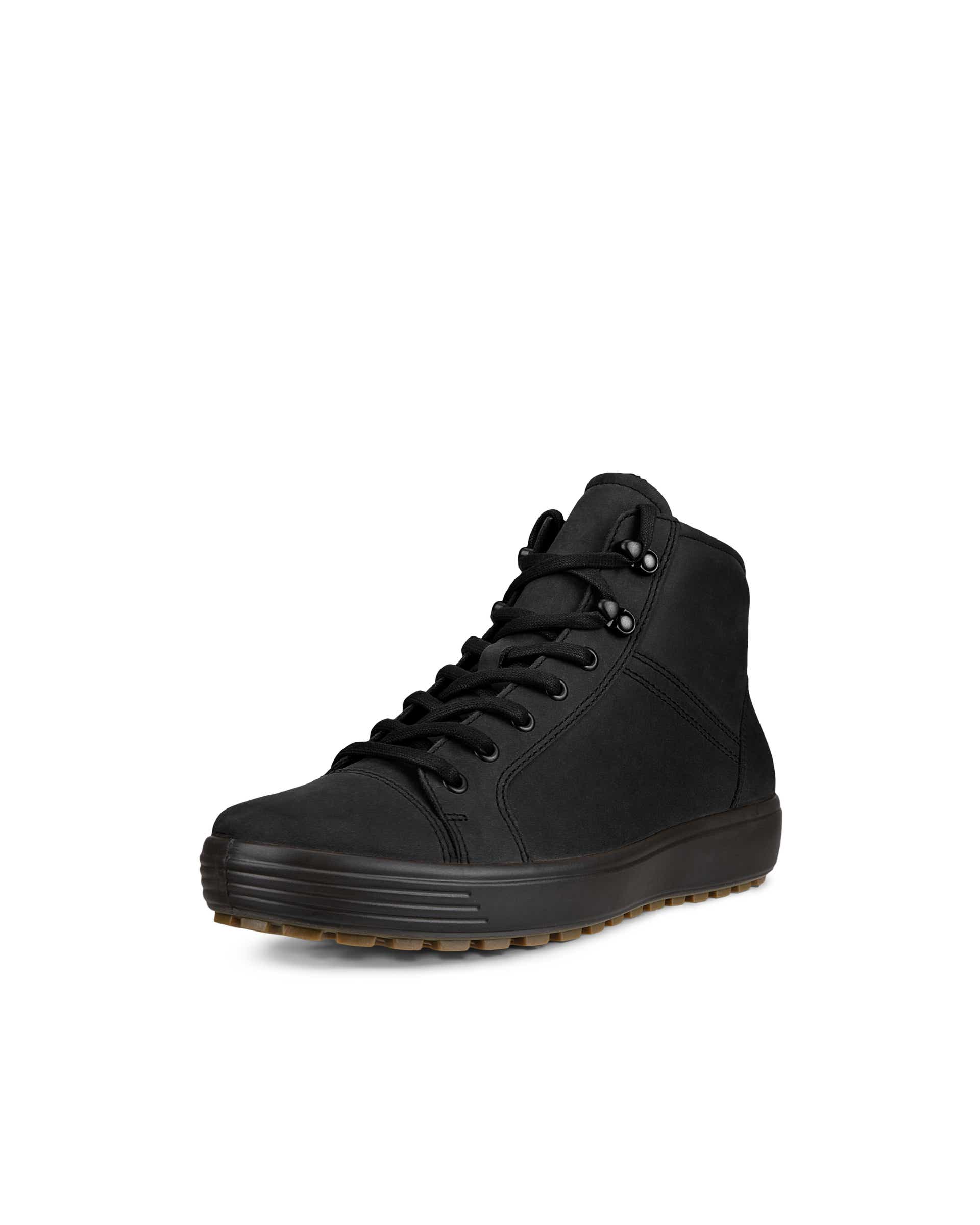 ECCO® Soft 7 Tred II bottes mi-hautes en nubuck pour homme - Noir - Main