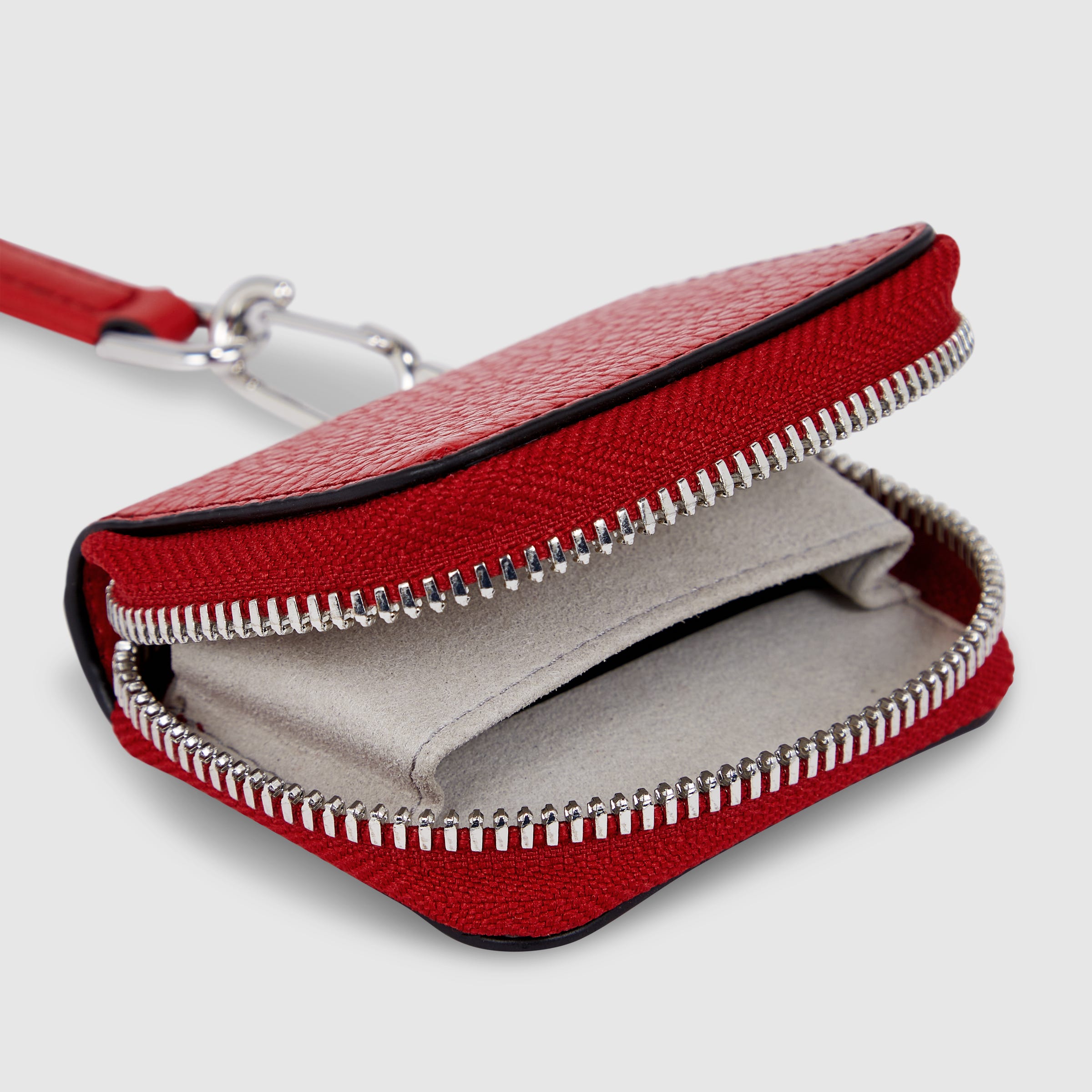 ECCO® Textureblock Leather Airpod Case - Red - Inside