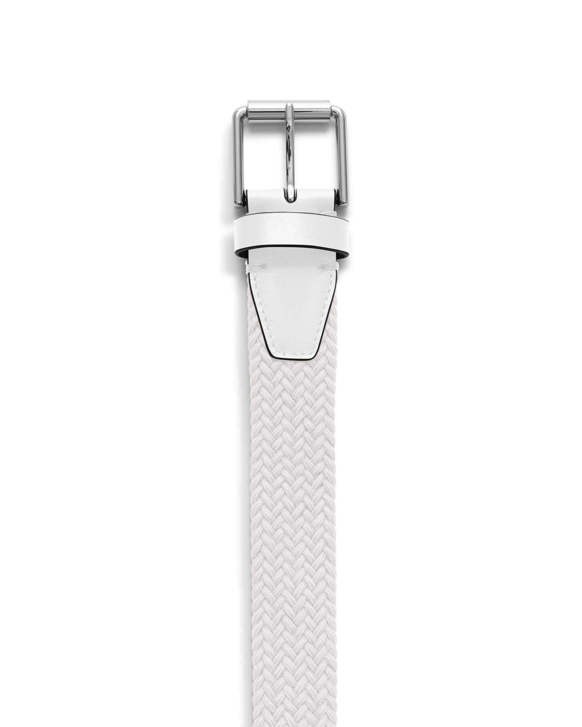 ECCO Belts Golf Braided メンズ テキスタイルベルト - ホワイト - Detail-1