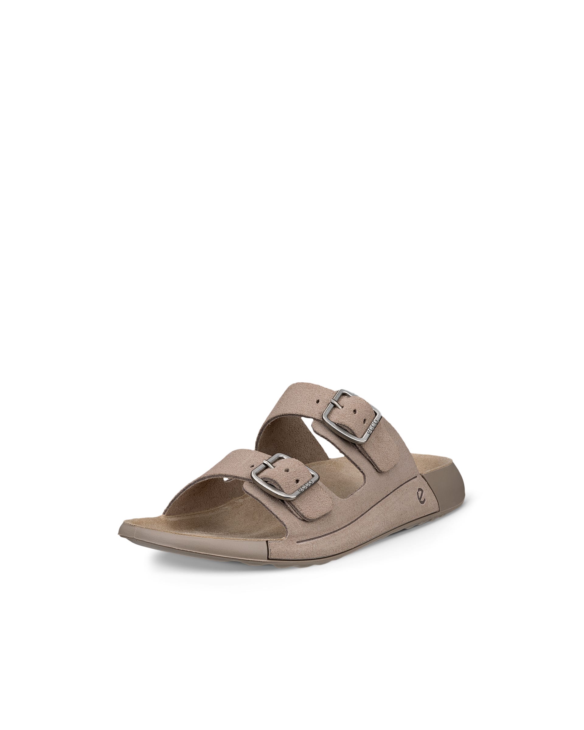 Damskie zamszowe klapki ECCO® COZMO - Beżowy - Main