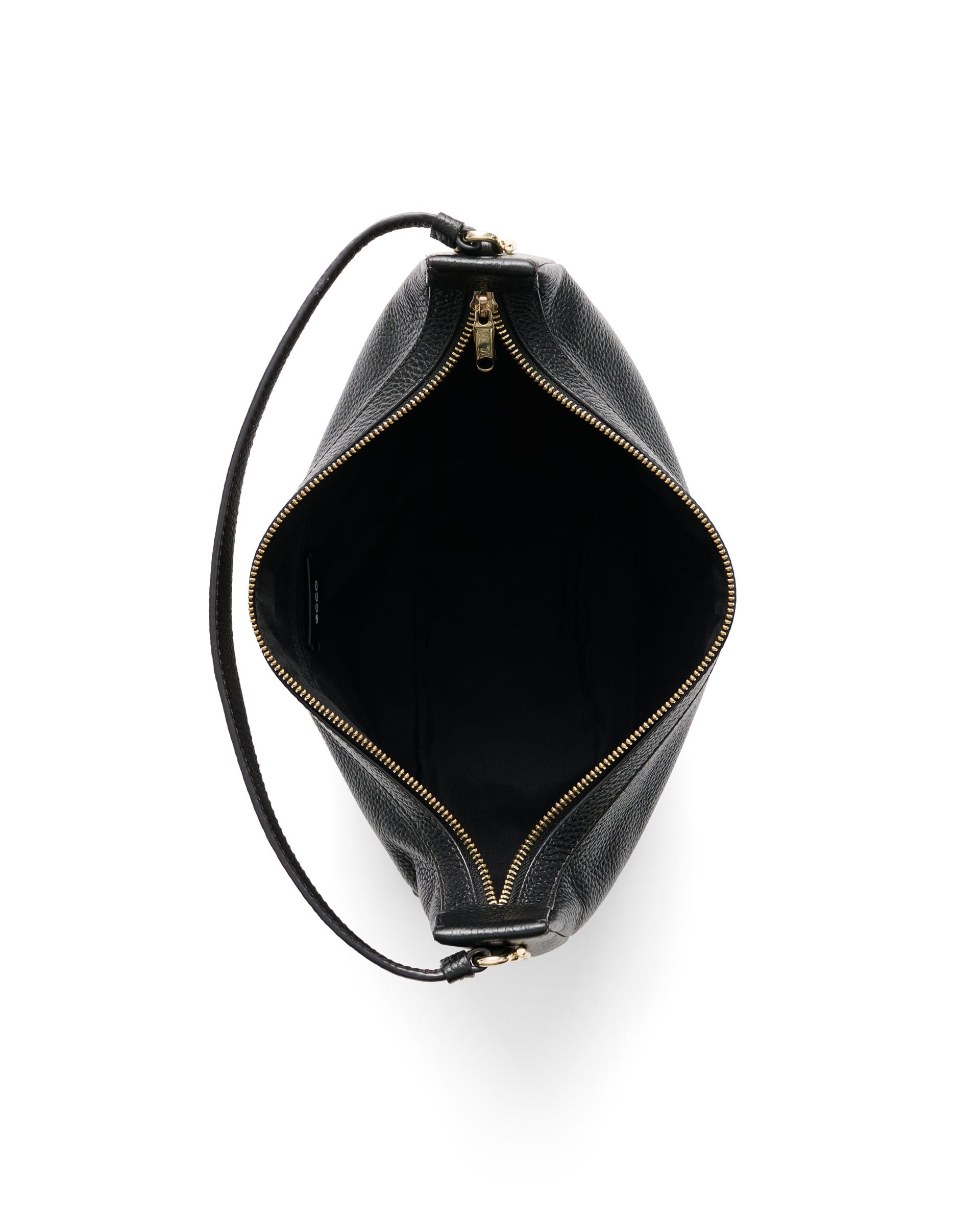 ECCO® Small Hobo Leather Shoulder & Crossbody Bag - Black - Birdeye