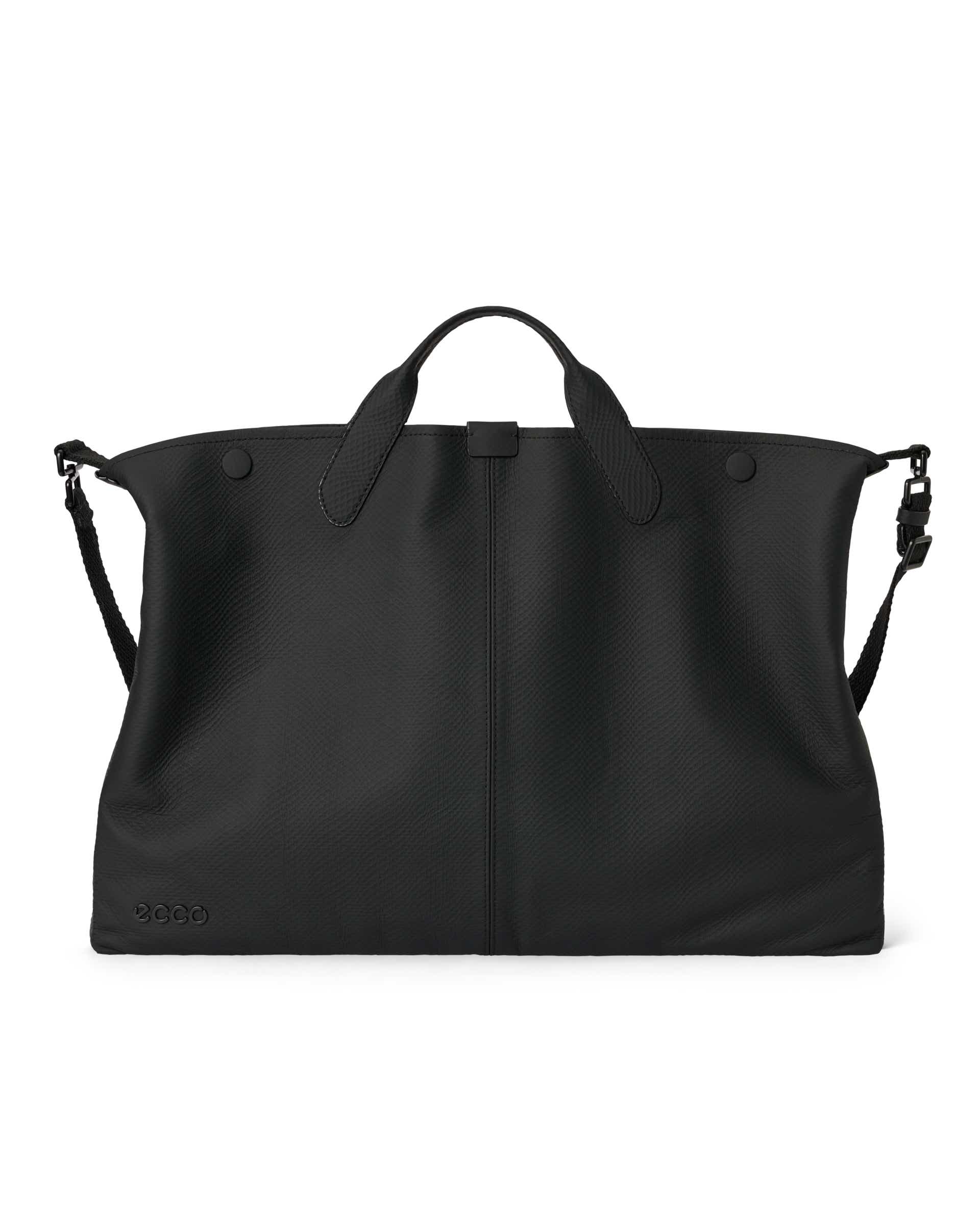 ECCO Tote Soft East West Large Ripstop レザートートバッグ - ブラック - Main
