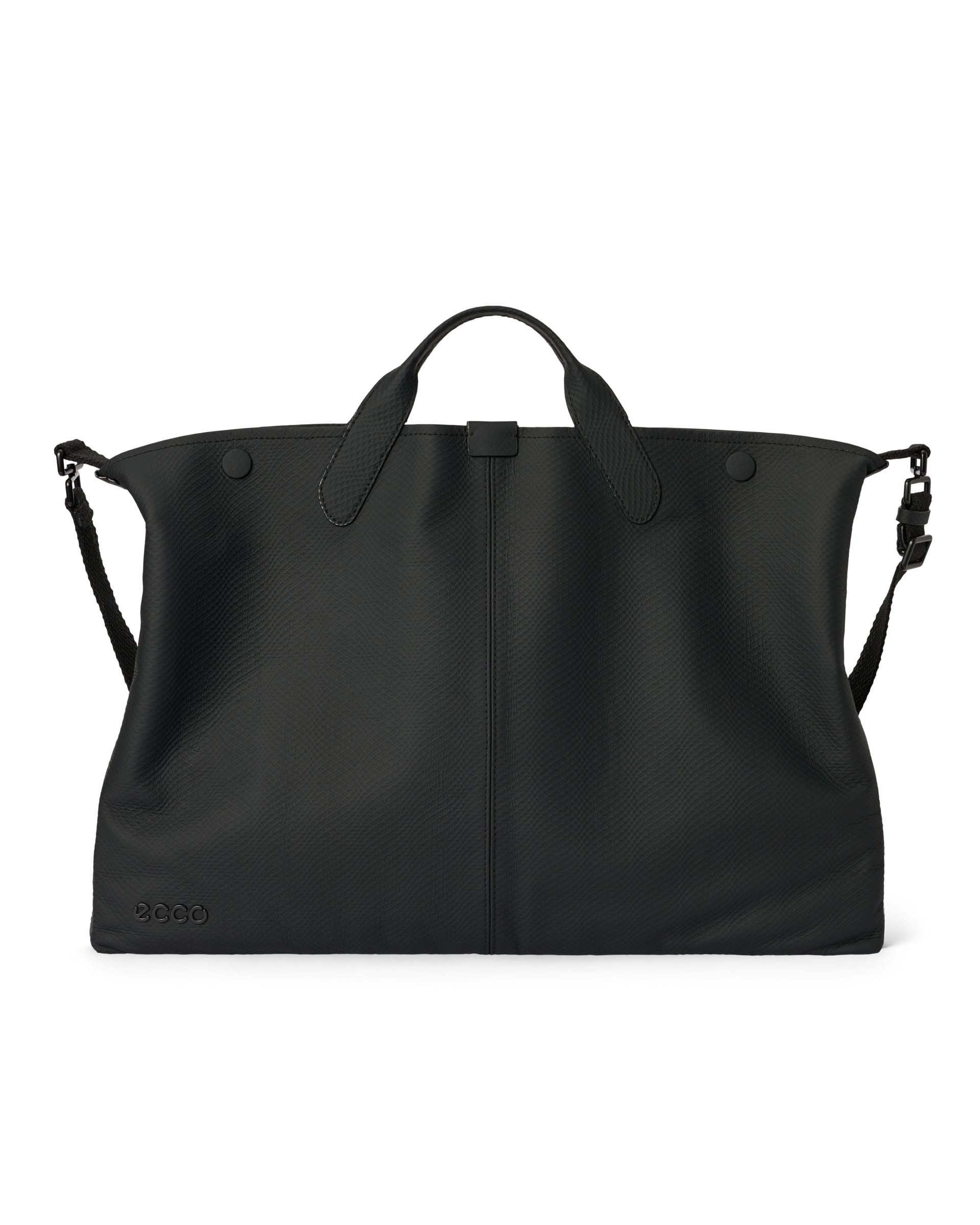 ECCO Tote Soft East West Large Ripstop レザートートバッグ - ブラック - Main