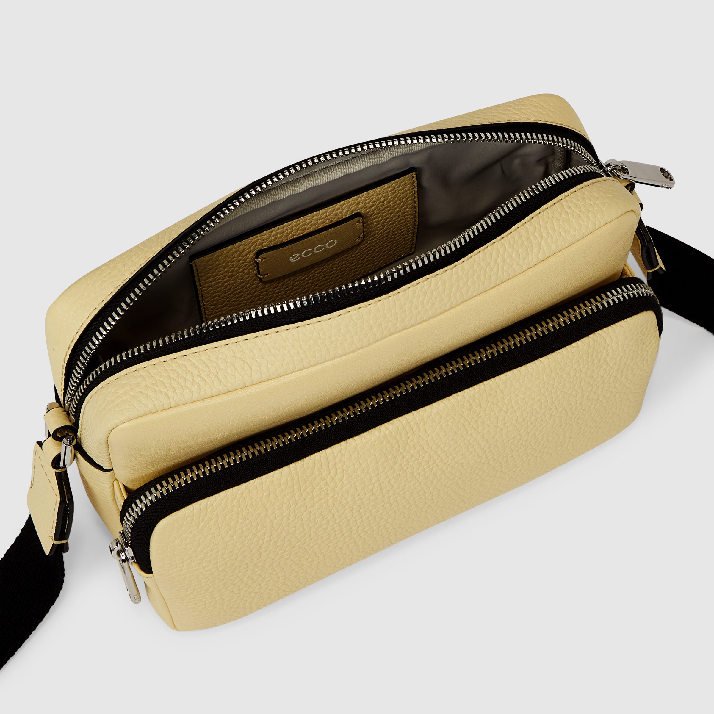 ECCO Textureblock Camera Bag - Yellow - Inside