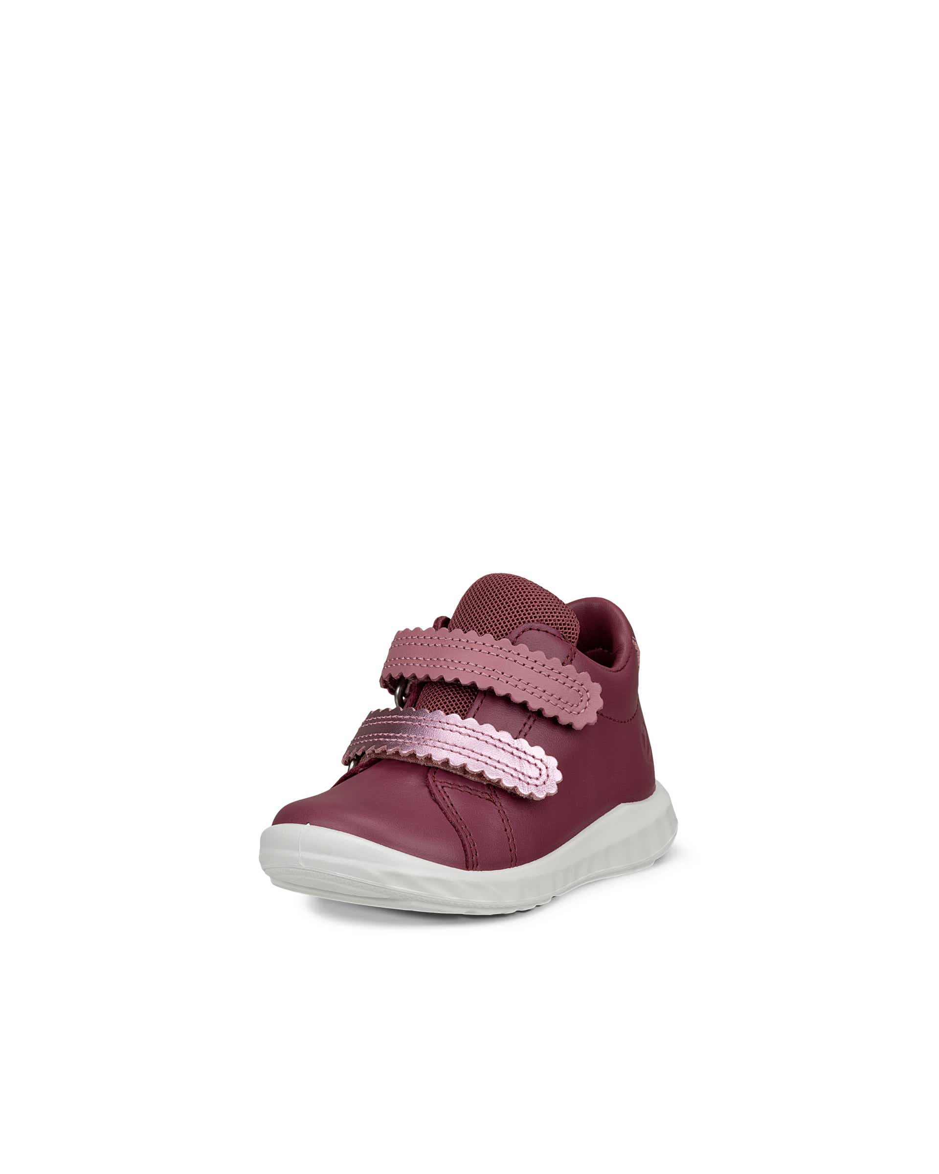 ECCO® SP.1 LITE INFANT baskets en cuir à scratch pour enfant - Rose - Main