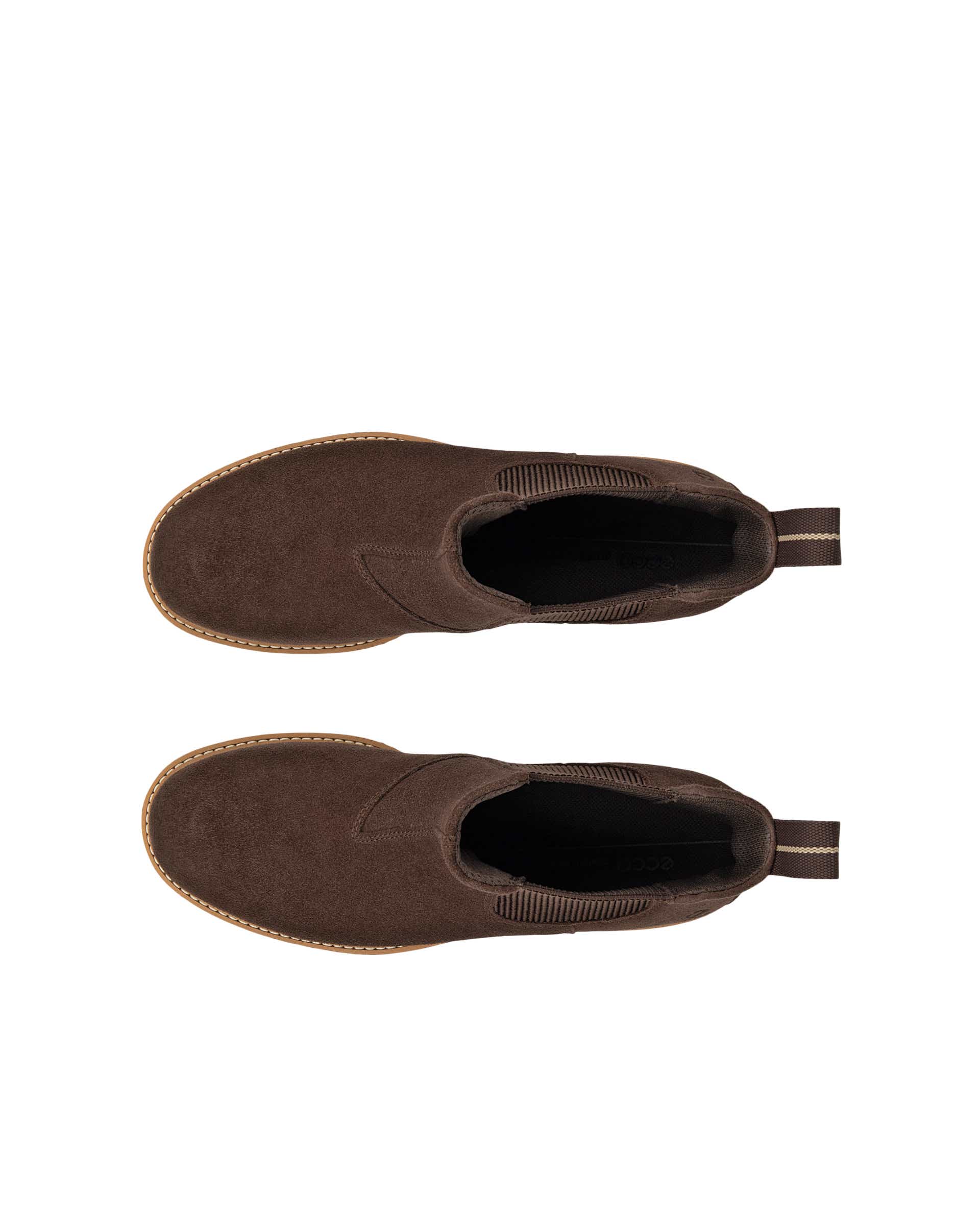ECCO® ELAINA dames suède Chelsea boot - Bruin - Top left pair