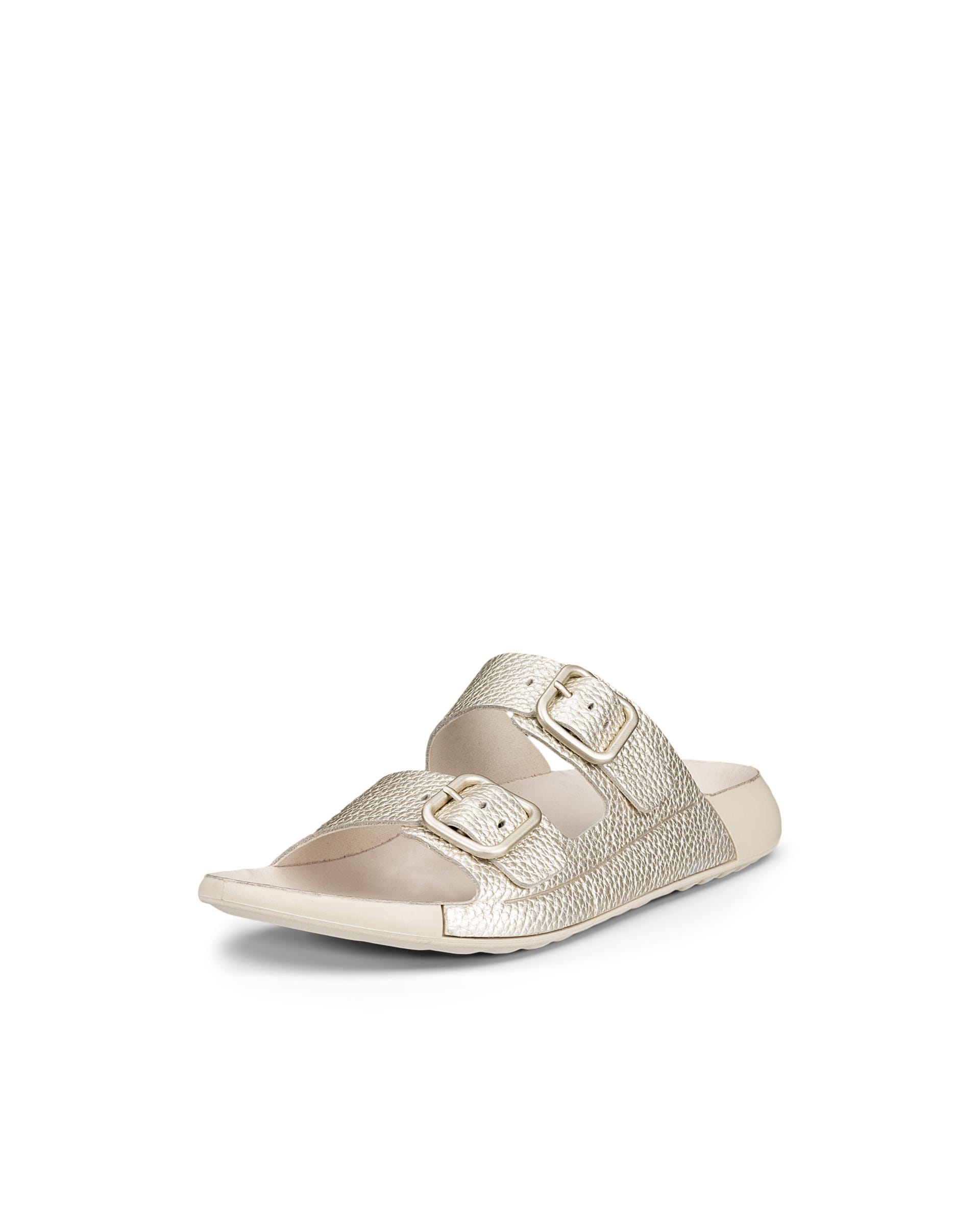 Women's ECCO® Cozmo Leather Two Strap Sandal - Metallics - Main