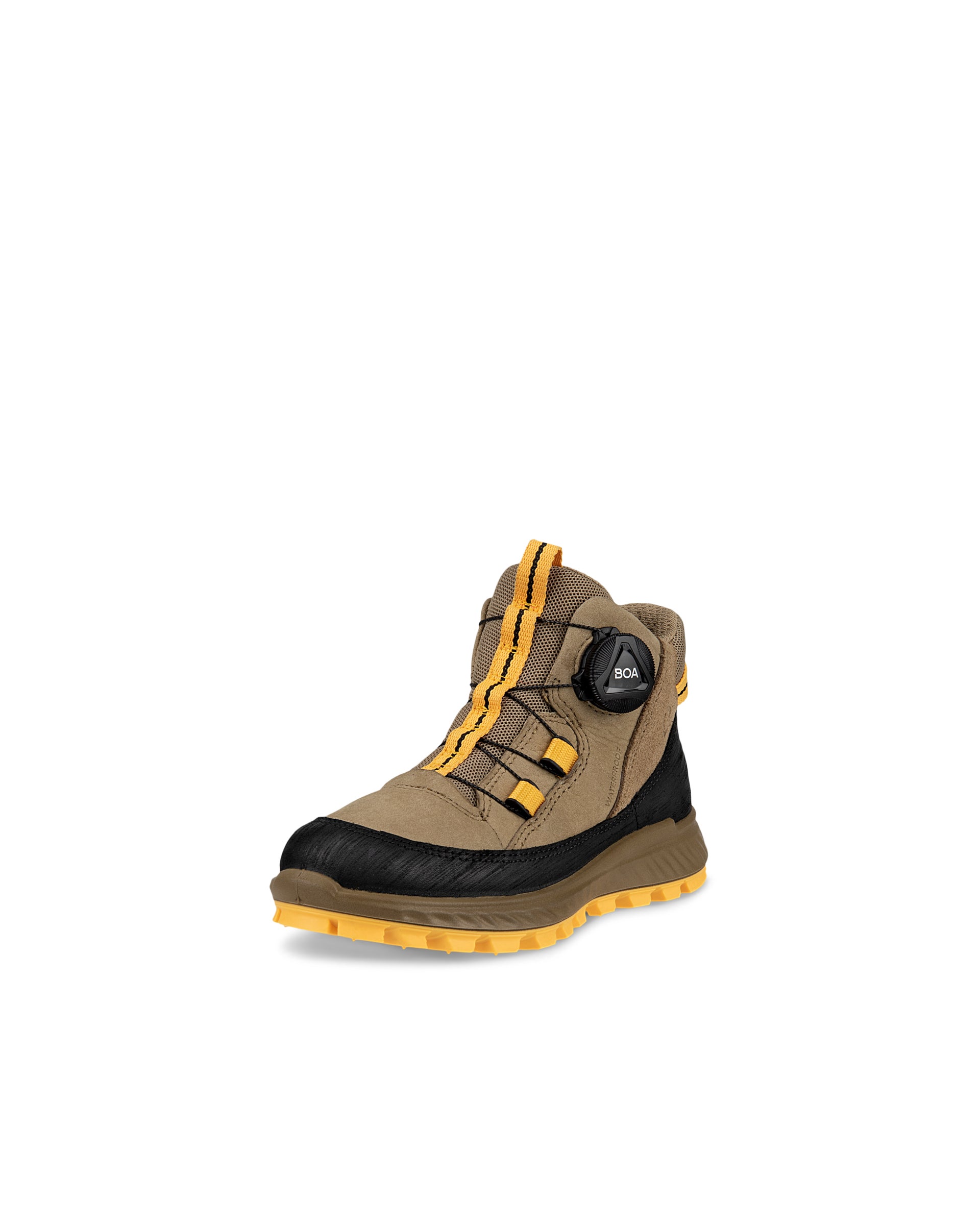 ECCO® Exostrike Kids Vattentät halvhög känga i nubuck för utomhusbruk barn - Brun - Main