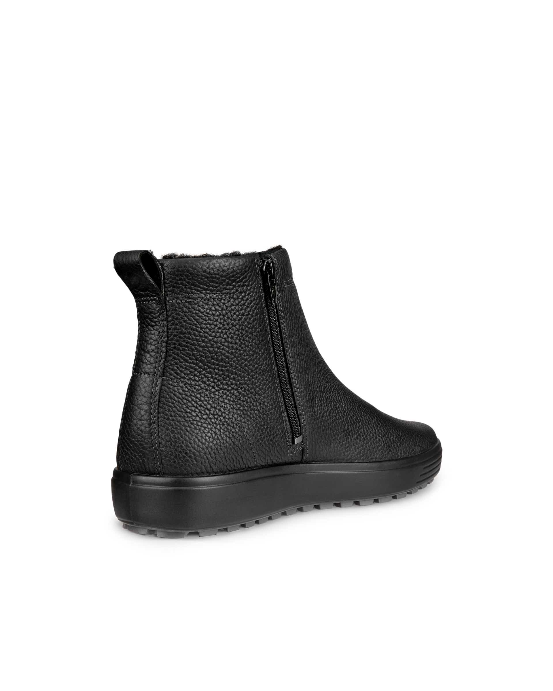 Botas de caña media de piel ECCO® Soft 7 TRED para hombre - Negro - Back