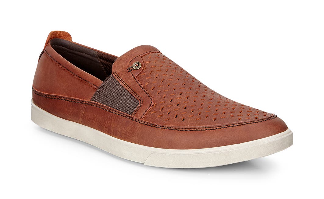 ECCO Collin Perf Slip On - Brown - Main