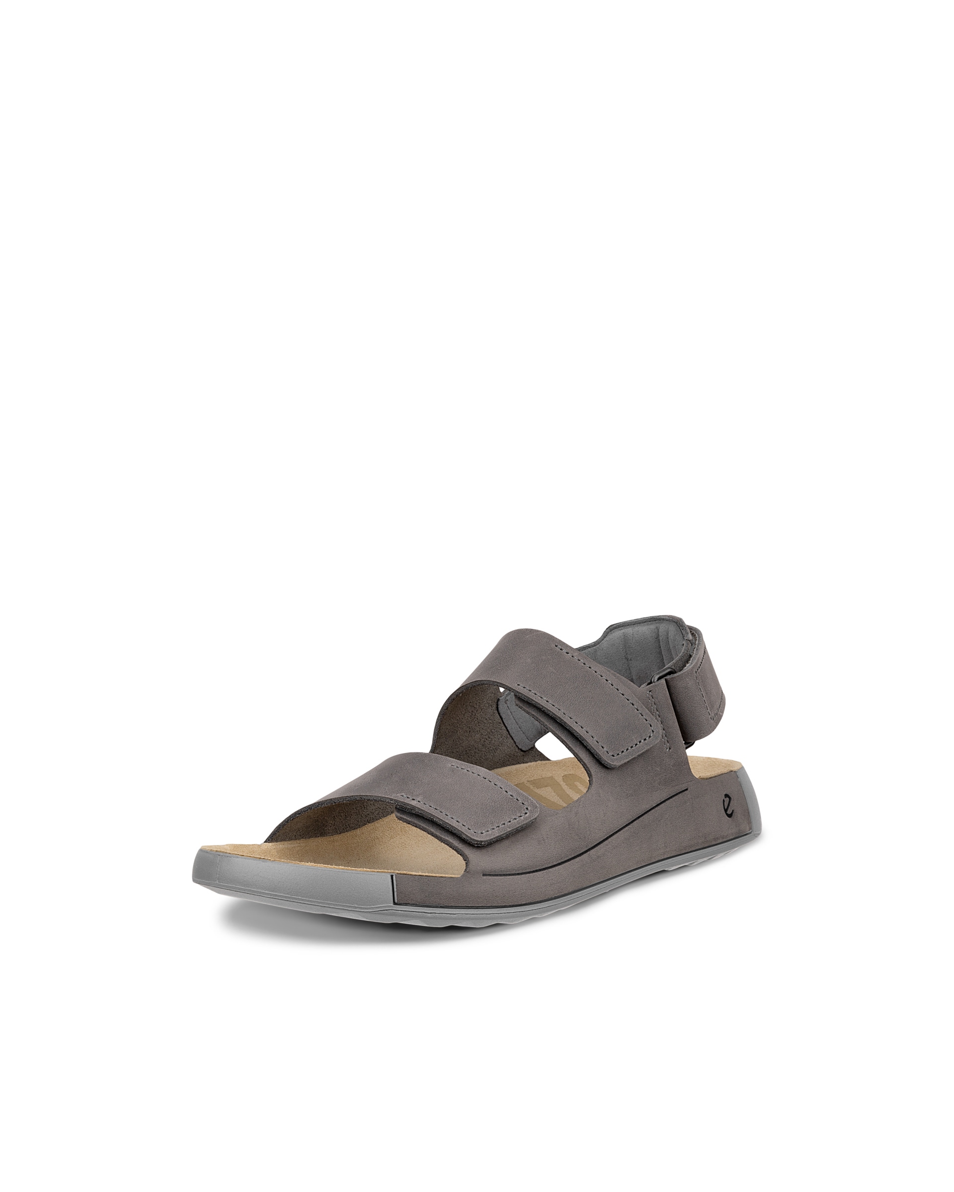 ECCO® Cozmo sandale en nubuck deux brides pour homme - Gris - Main
