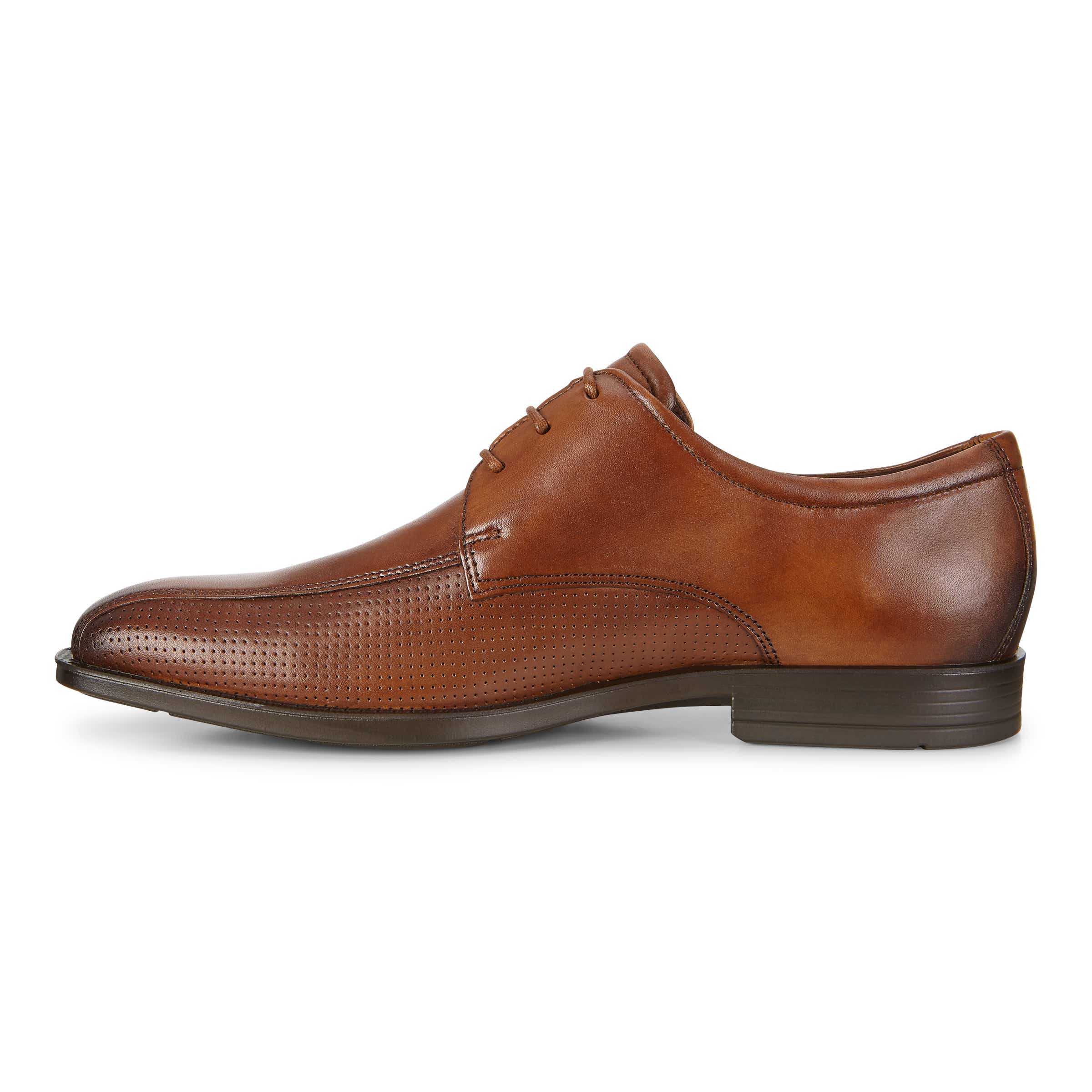 Men's ECCO® Edinburgh Leather Dress Shoe - Brown - Inside