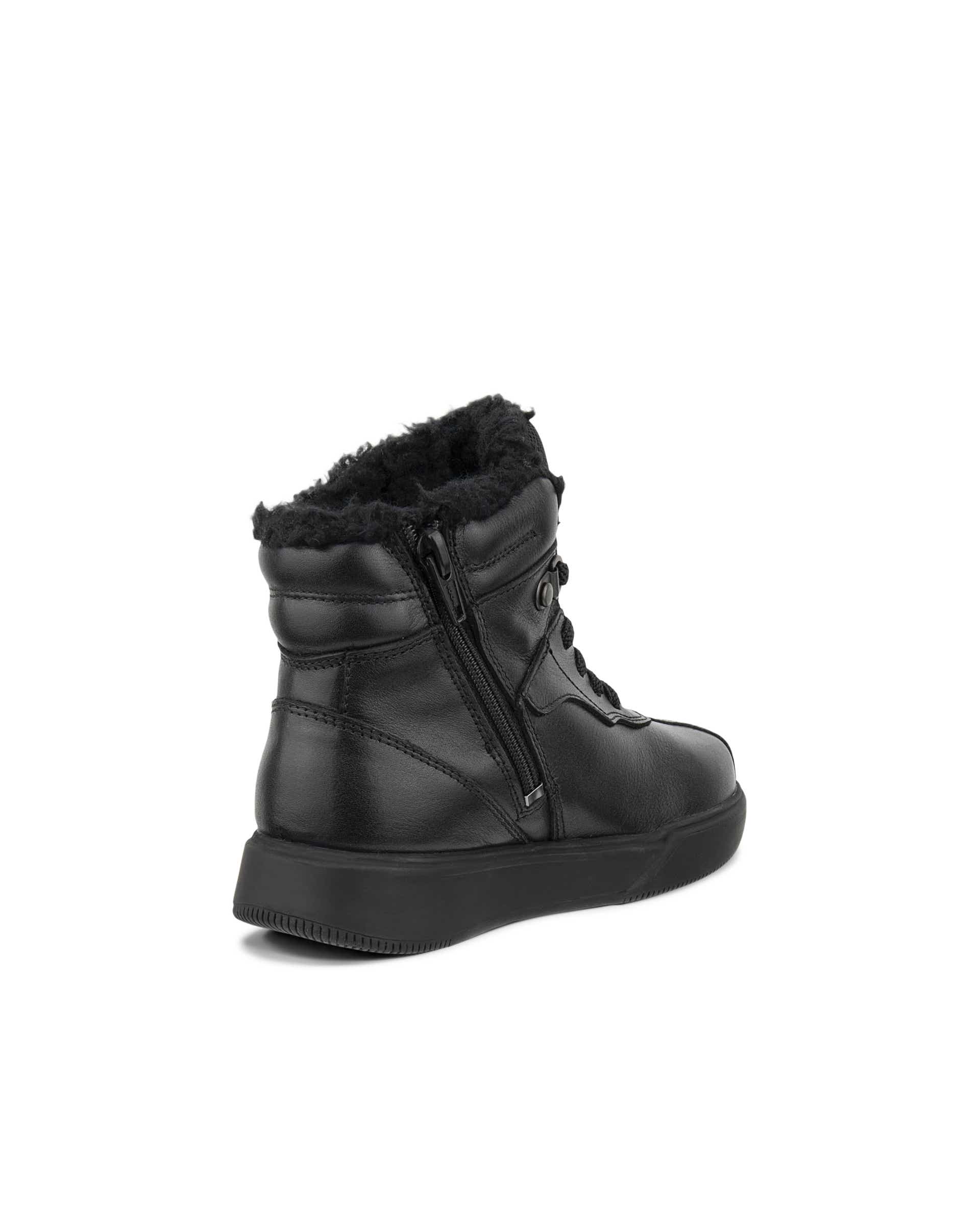 Ténis bota couro criança ECCO® STREET COURT K - Preto - Back