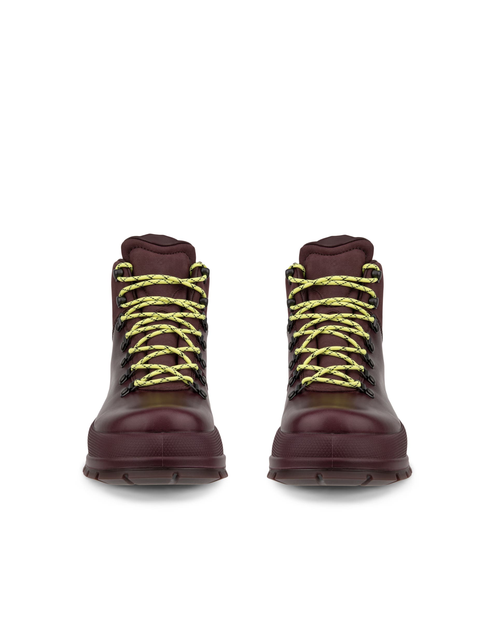 ECCO Track ウィメンズ レザーウォータープルーフレースアップブーツ - パープル - Front pair