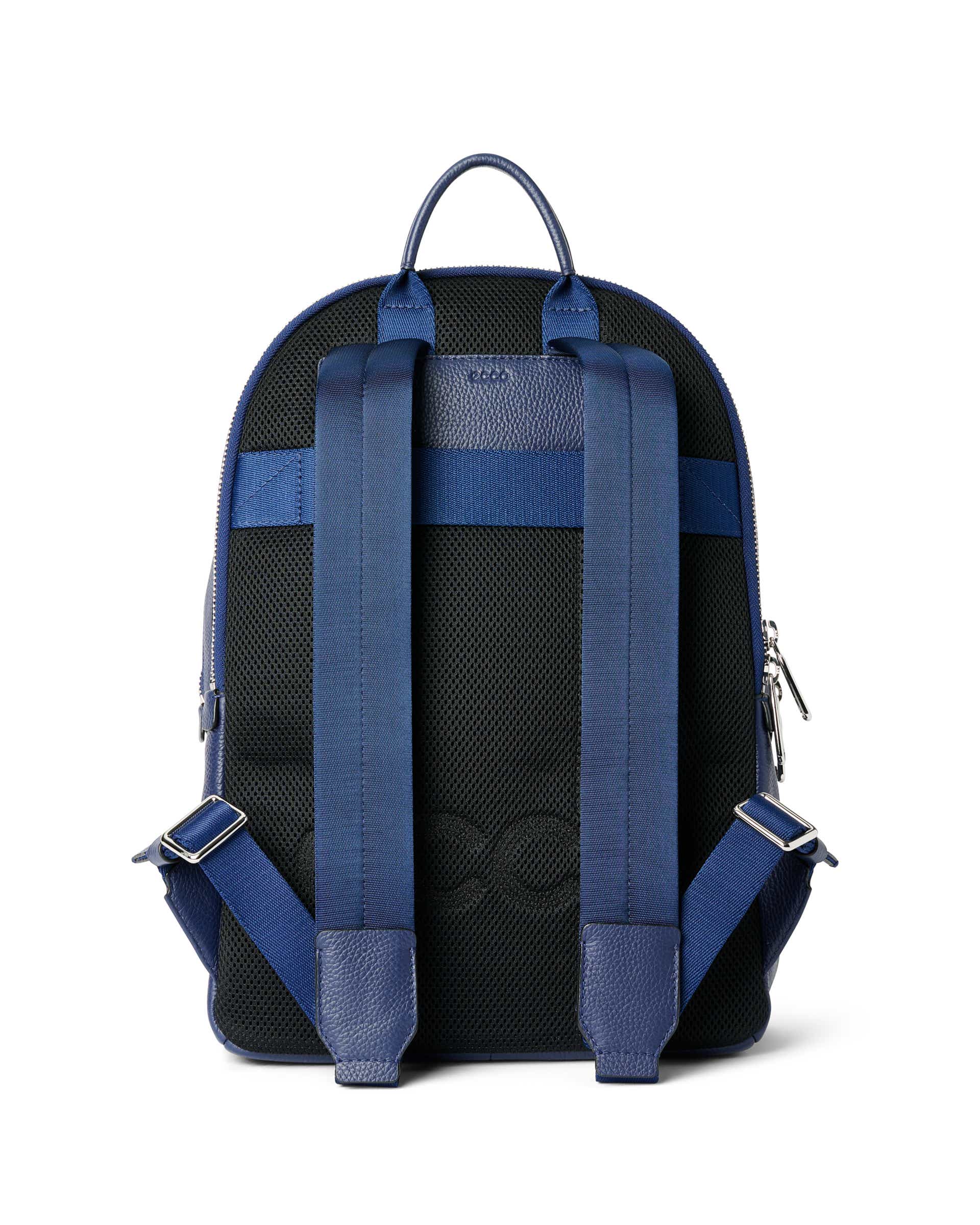 ECCO Round Pack Large Soft Pebbled レザーバックパック - ブルー - Back