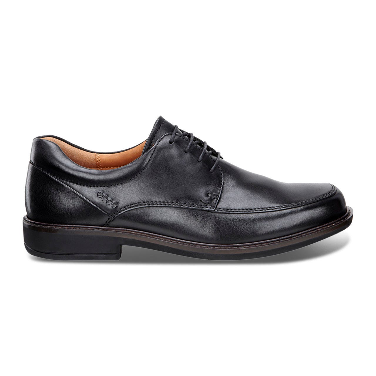 Men's ECCO® Holton Leather Apron Derby Shoe - Black - Outside