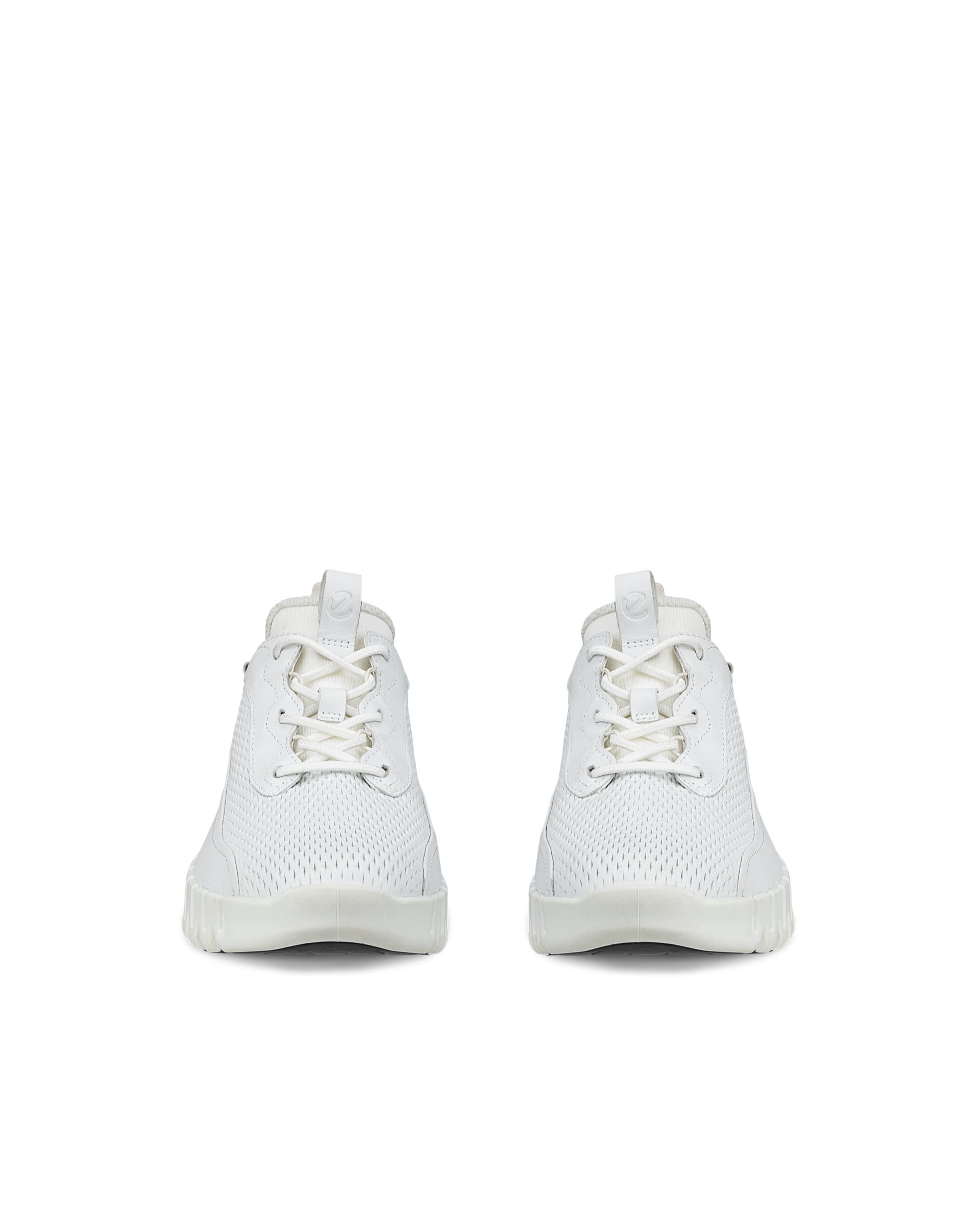 Women's ECCO® Gruuv Leather Sneaker - White - Front pair