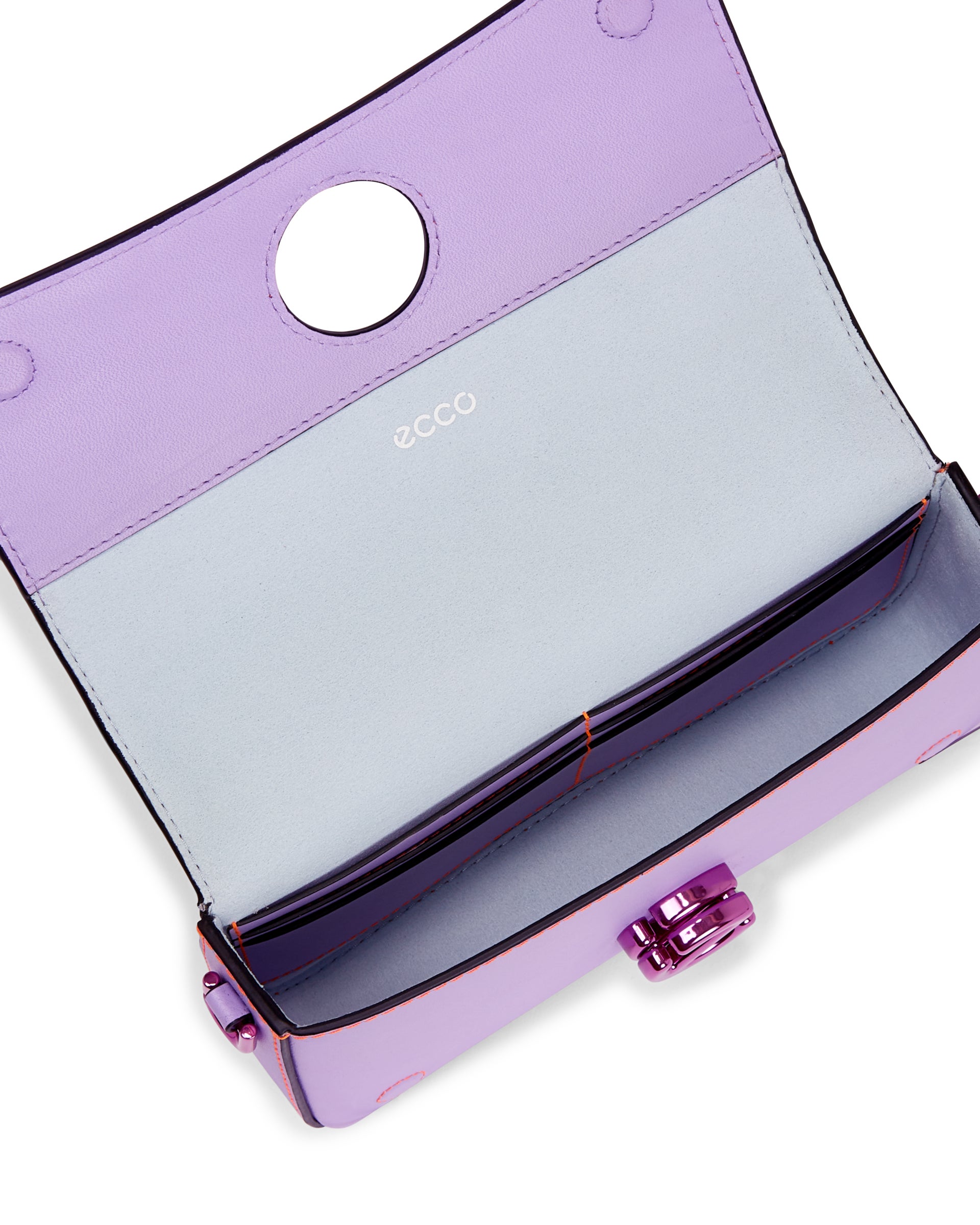 ECCO Pinch Small Lock Wave レザークロスボディバッグ - パープル - Inside