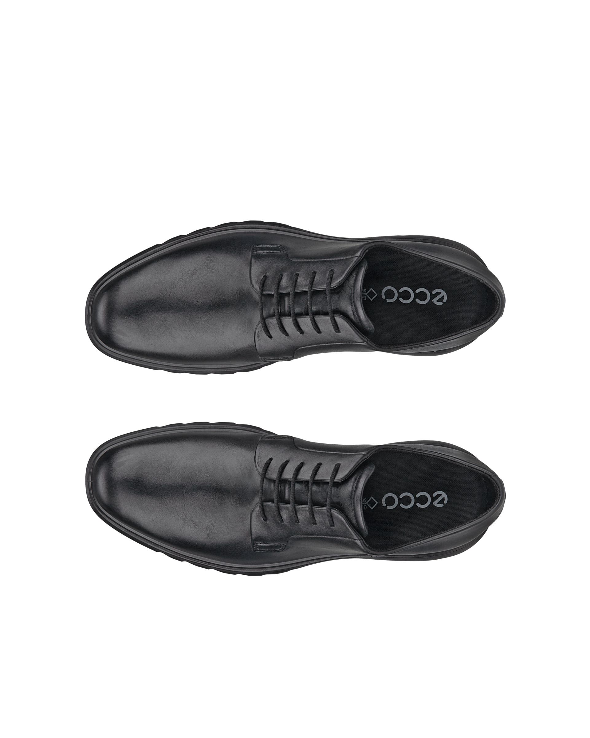 ECCO Hybrid 720 メンズ レザーGore-Texダービーシューズ - ブラック - Top left pair