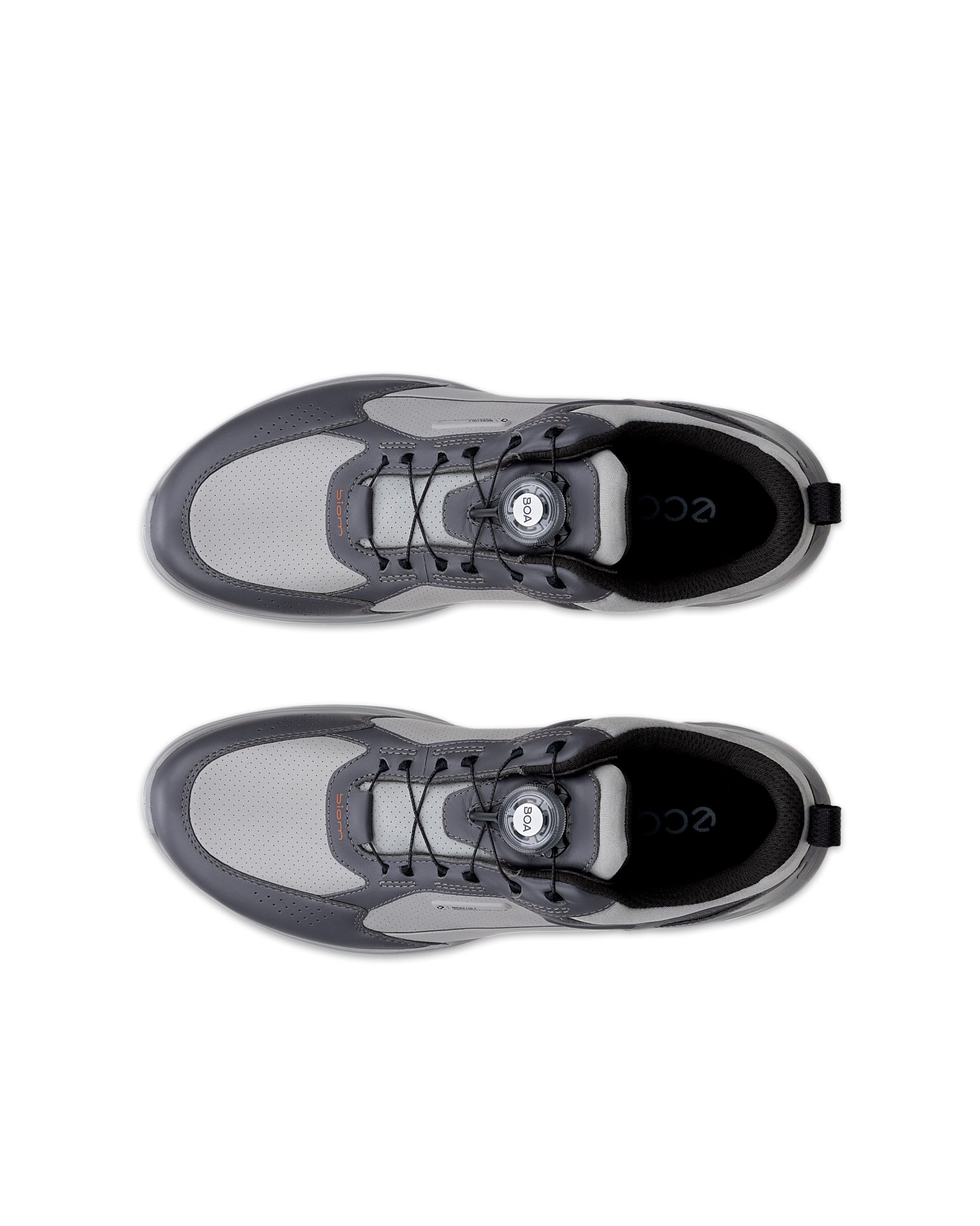 Men's ECCO® Golf Biom H6 BOA Leather Waterproof Shoe - Gray - Outside