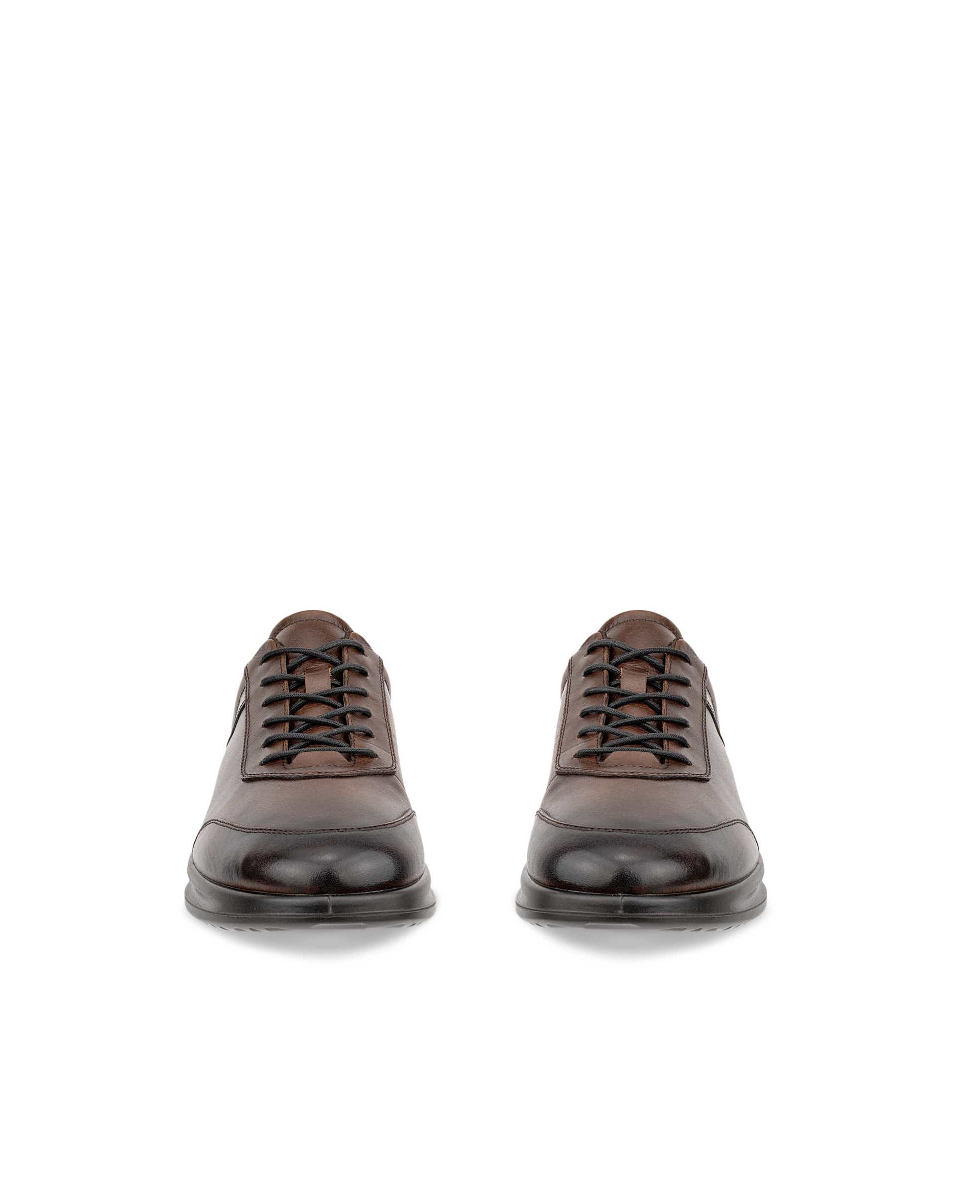 ECCO Aquet メンズ レザースニーカー - ブラウン - Front pair