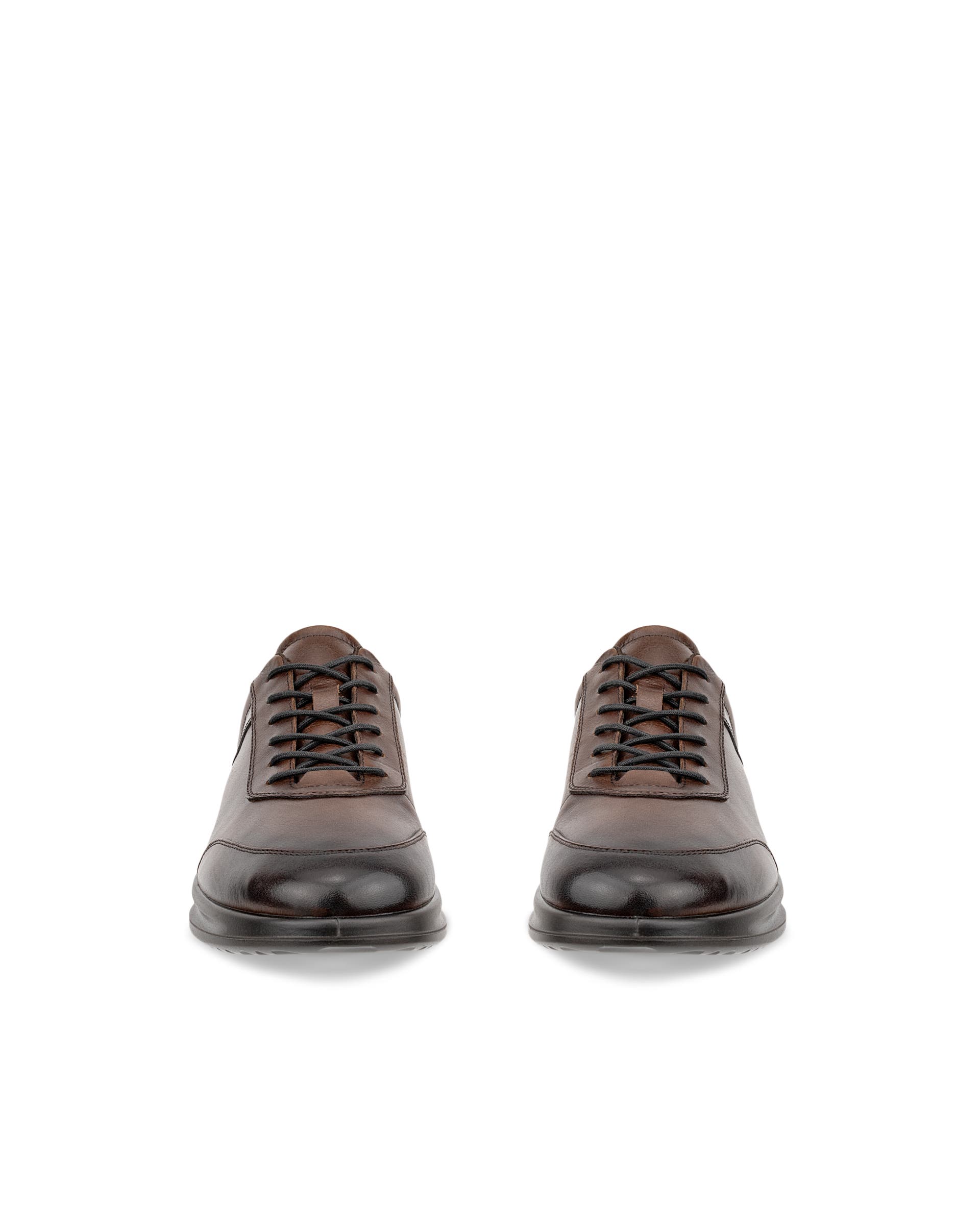 ECCO Aquet メンズ レザースニーカー - ブラウン - Front pair