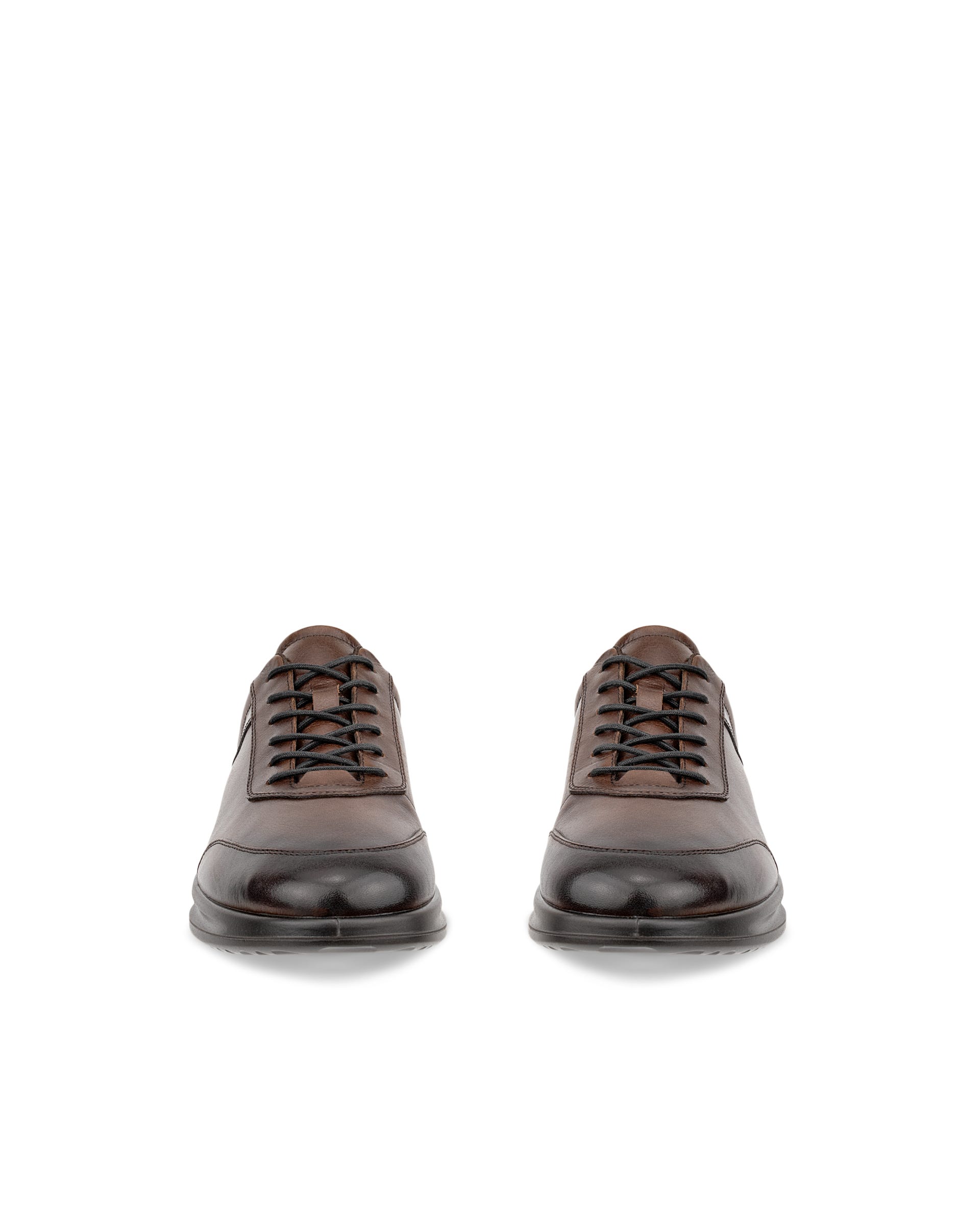 ECCO Aquet メンズ レザースニーカー - ブラウン - Front pair