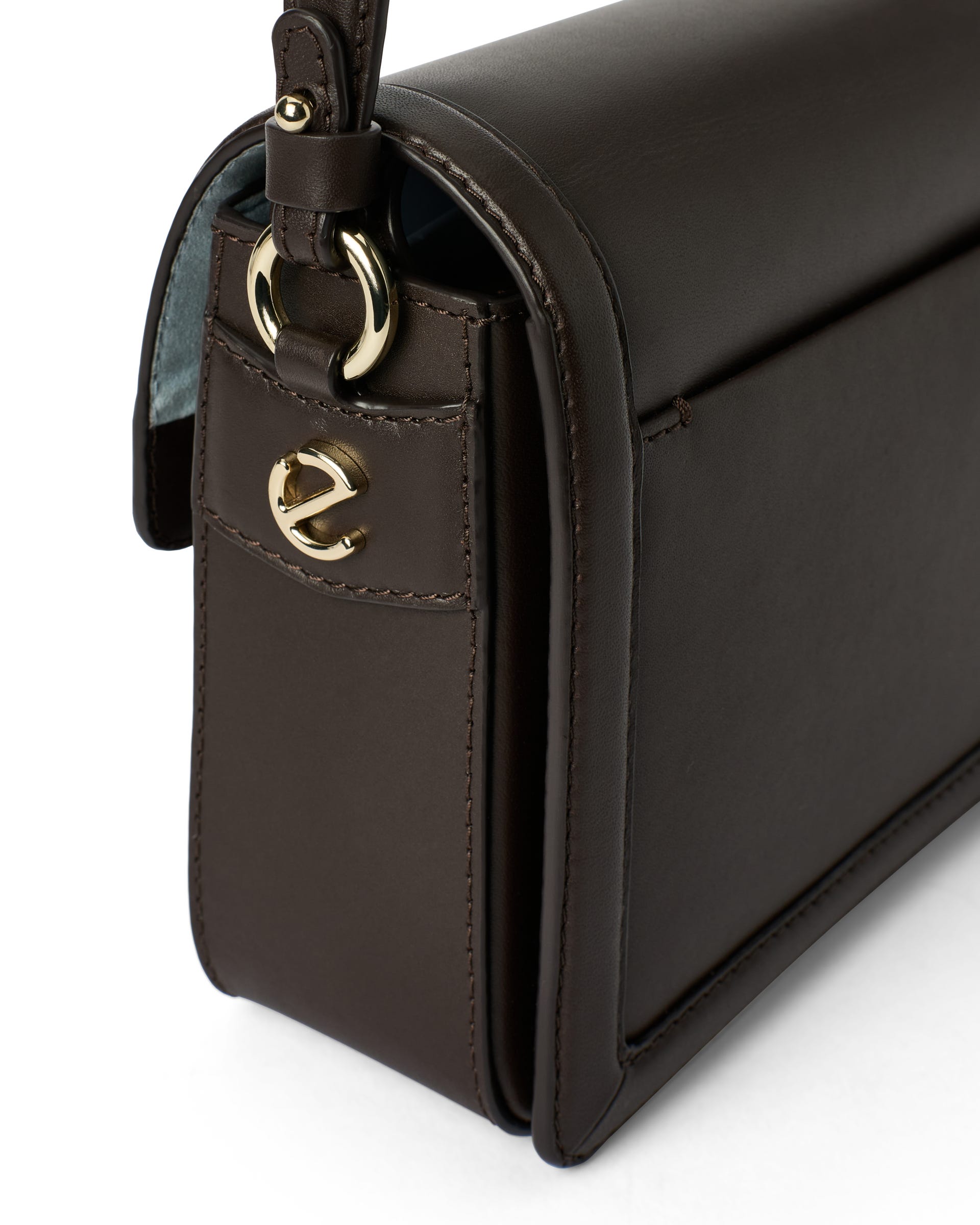 Women's ECCO® PINCH BAG Leather Pinch Crossbody Bag - Brown - Main