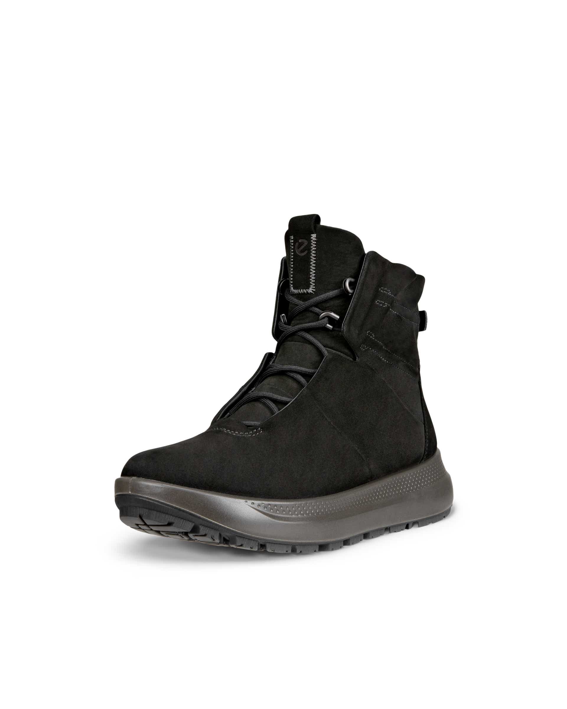 Women's ECCO® Solice Nubuck Gore-Tex Mid-Cut Outdoor Boot - Black - Main